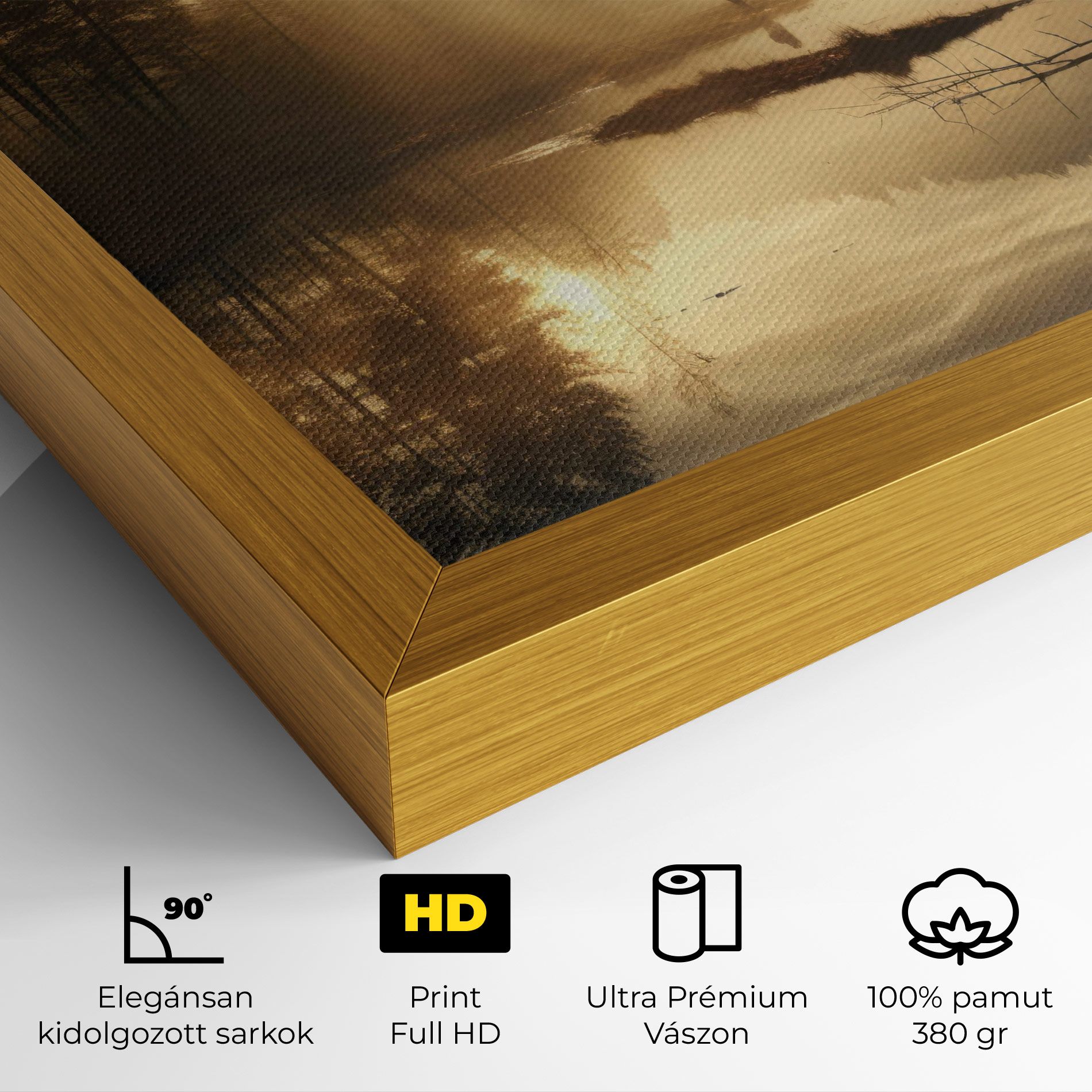 The Sun Is Rising Over A River In A Foggy Forest mockup 4