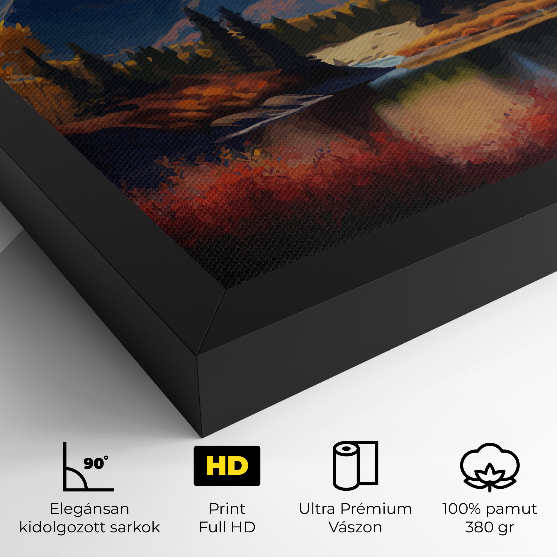 Vászonkép Lake Autumn View mockup 4