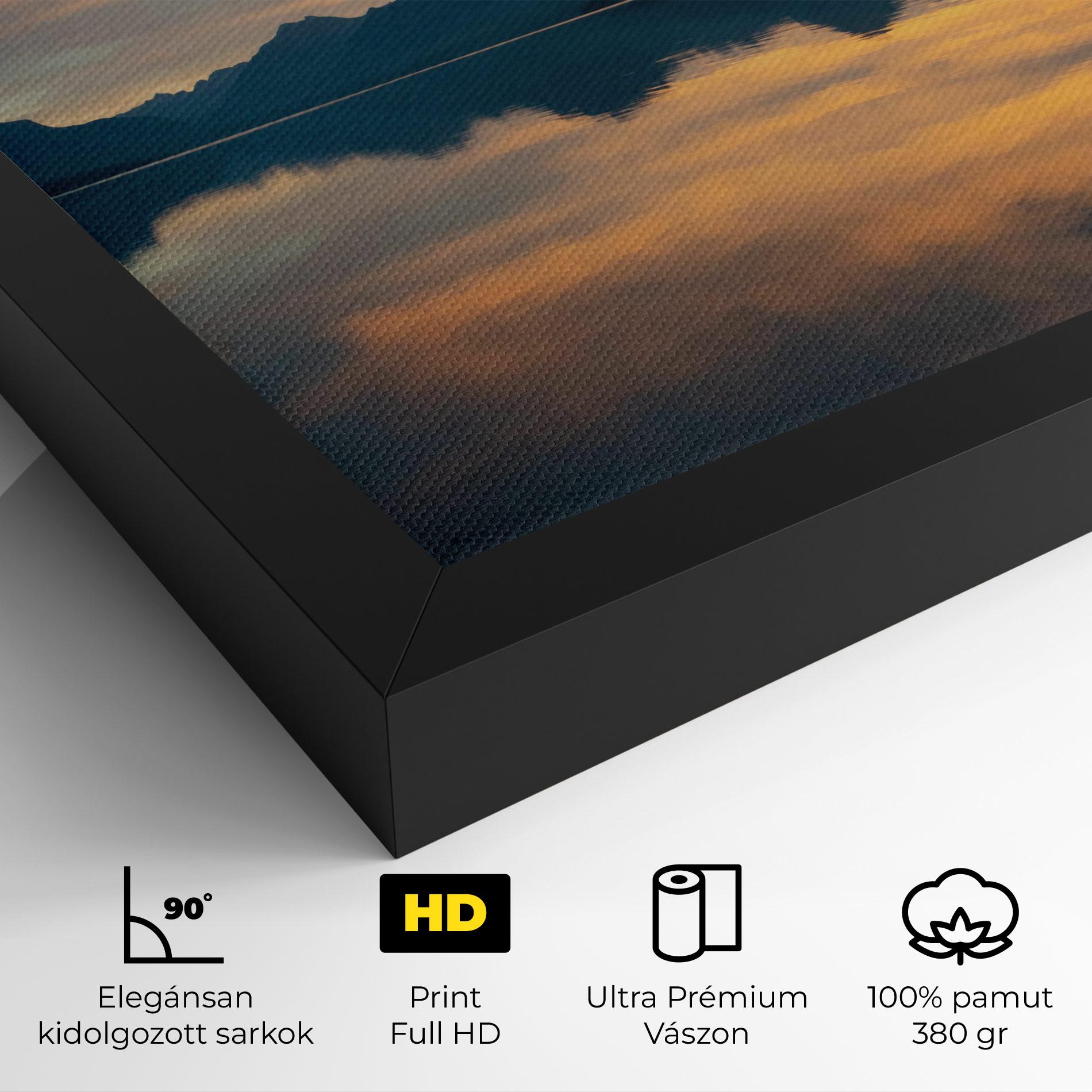 Vászonkép Orange Light Lake mockup 4