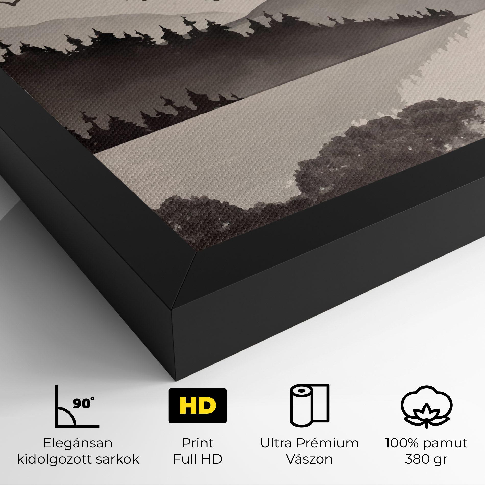 Vászonkép Red Tree Lake mockup 4