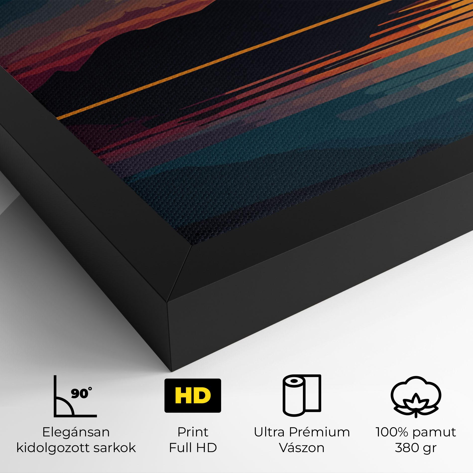 Vászonkép Sunset Art Lake mockup 4