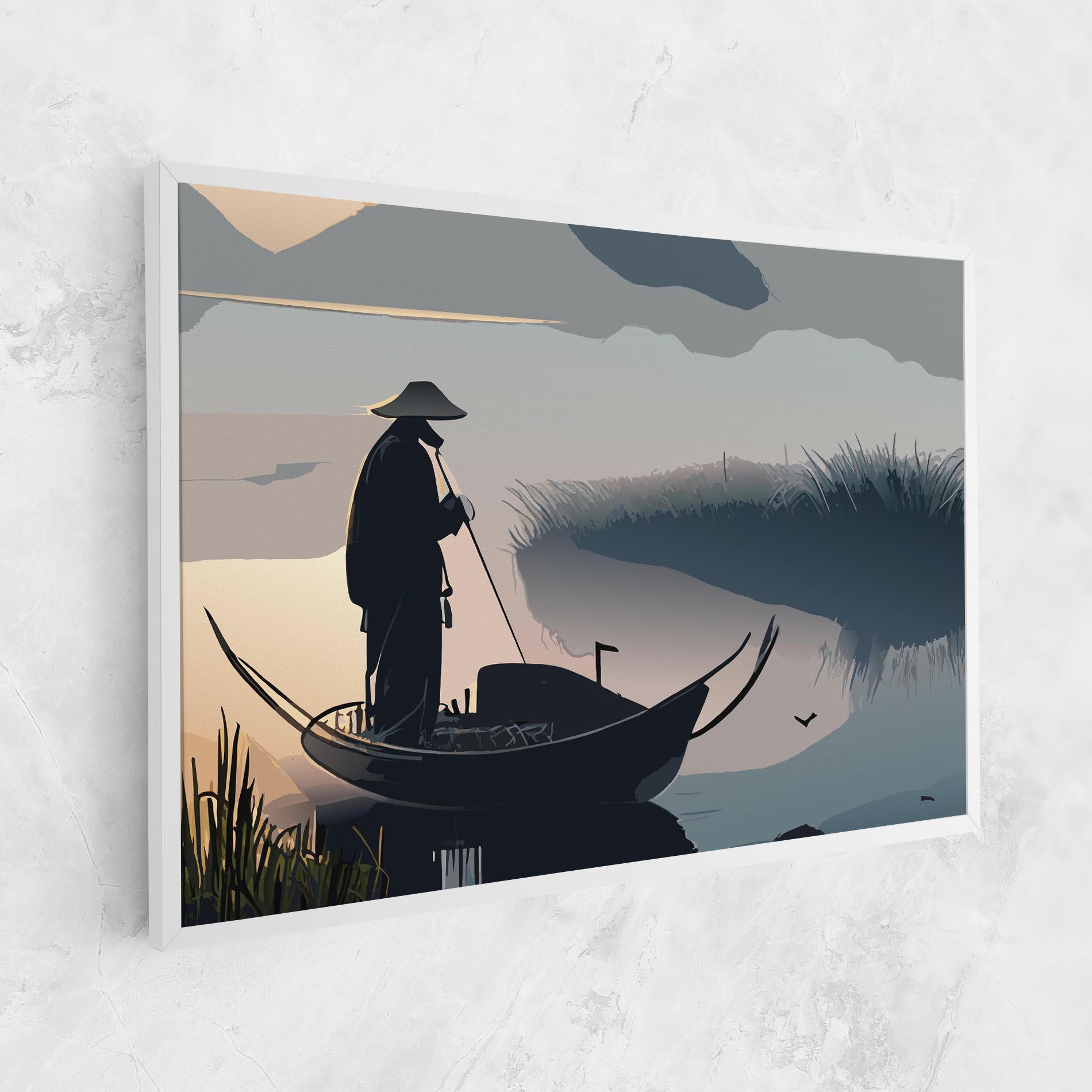 Vászonkép Japan Lake Man mockup 1