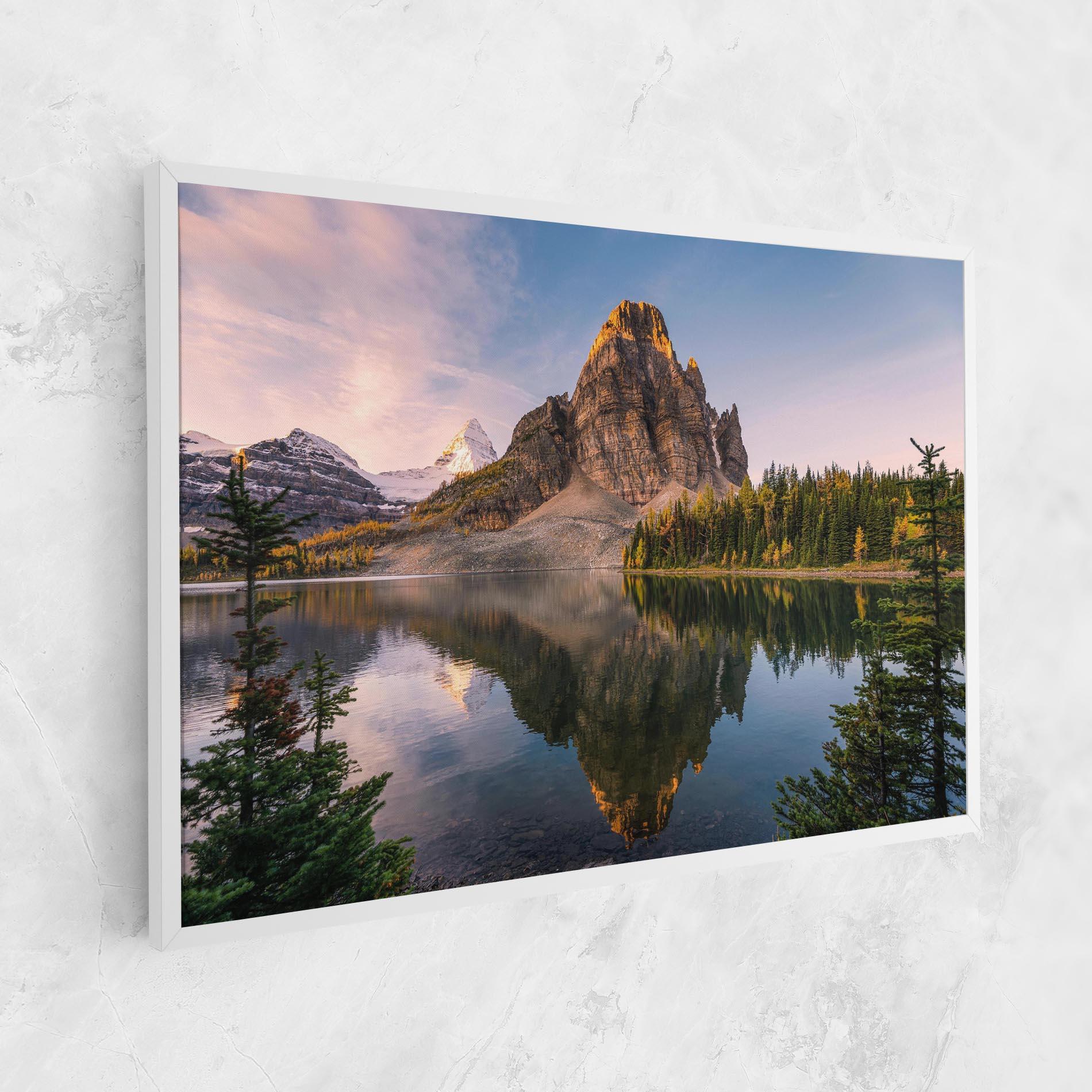 Vászonkép Mountain Sunrise Lake mockup 1