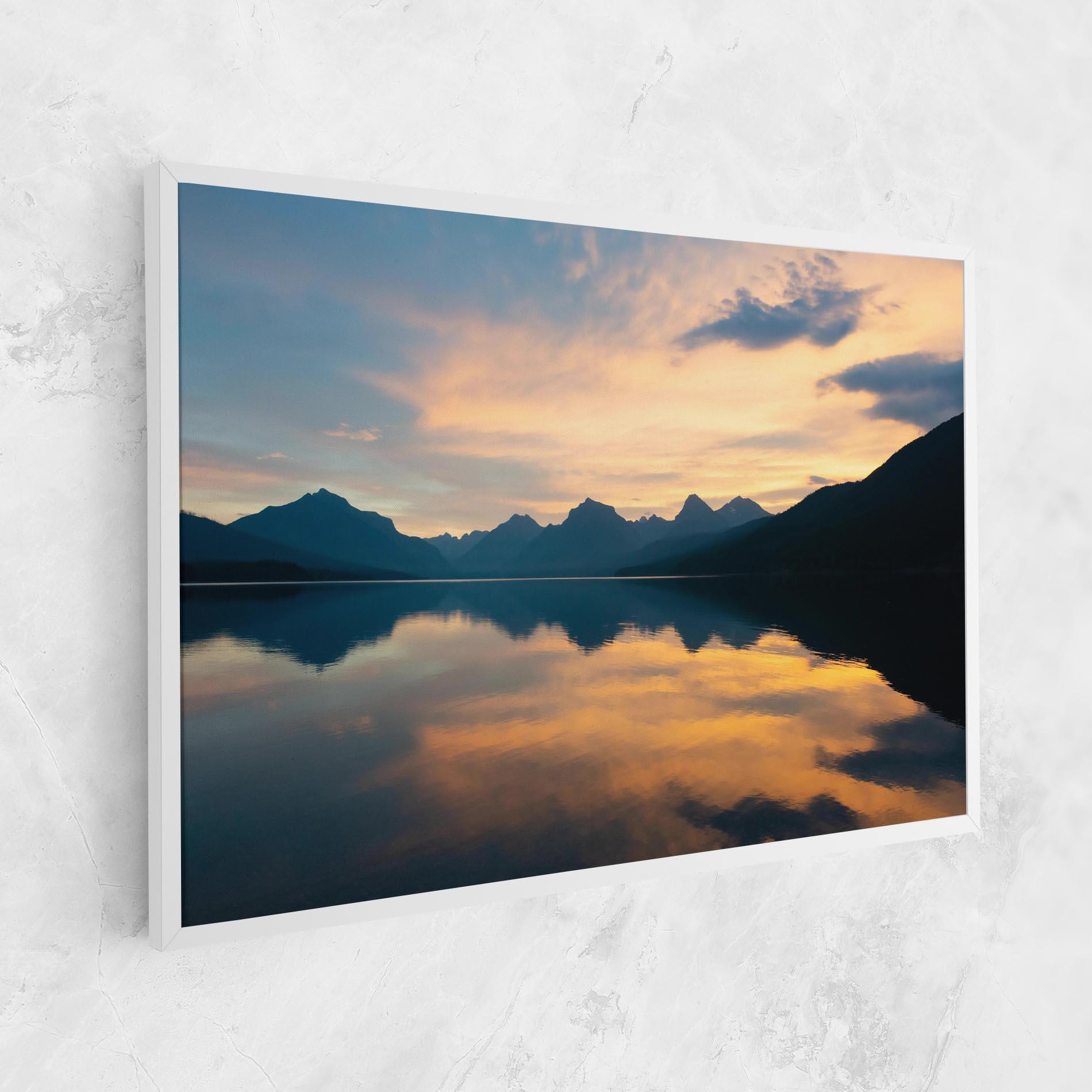 Vászonkép Orange Light Lake mockup 1