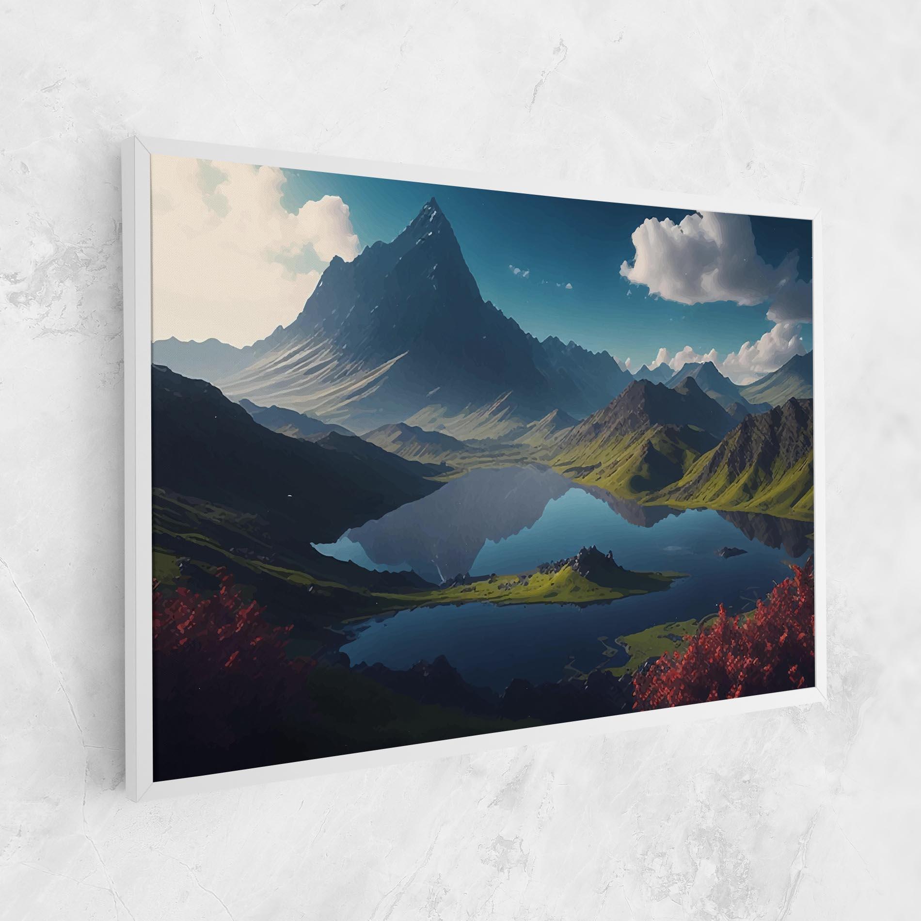 Vászonkép Red Flower Lake mockup 1