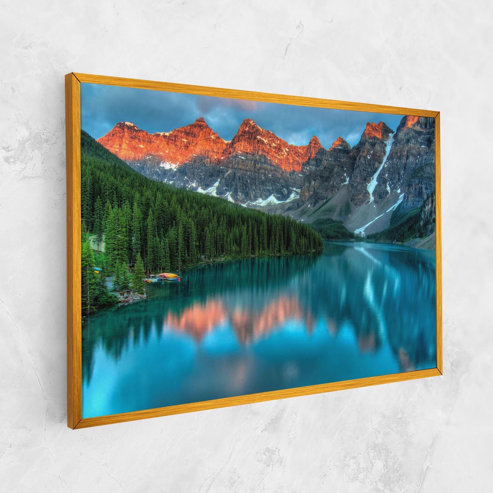 Vászonkép Beautiful Blue Lake mockup 1