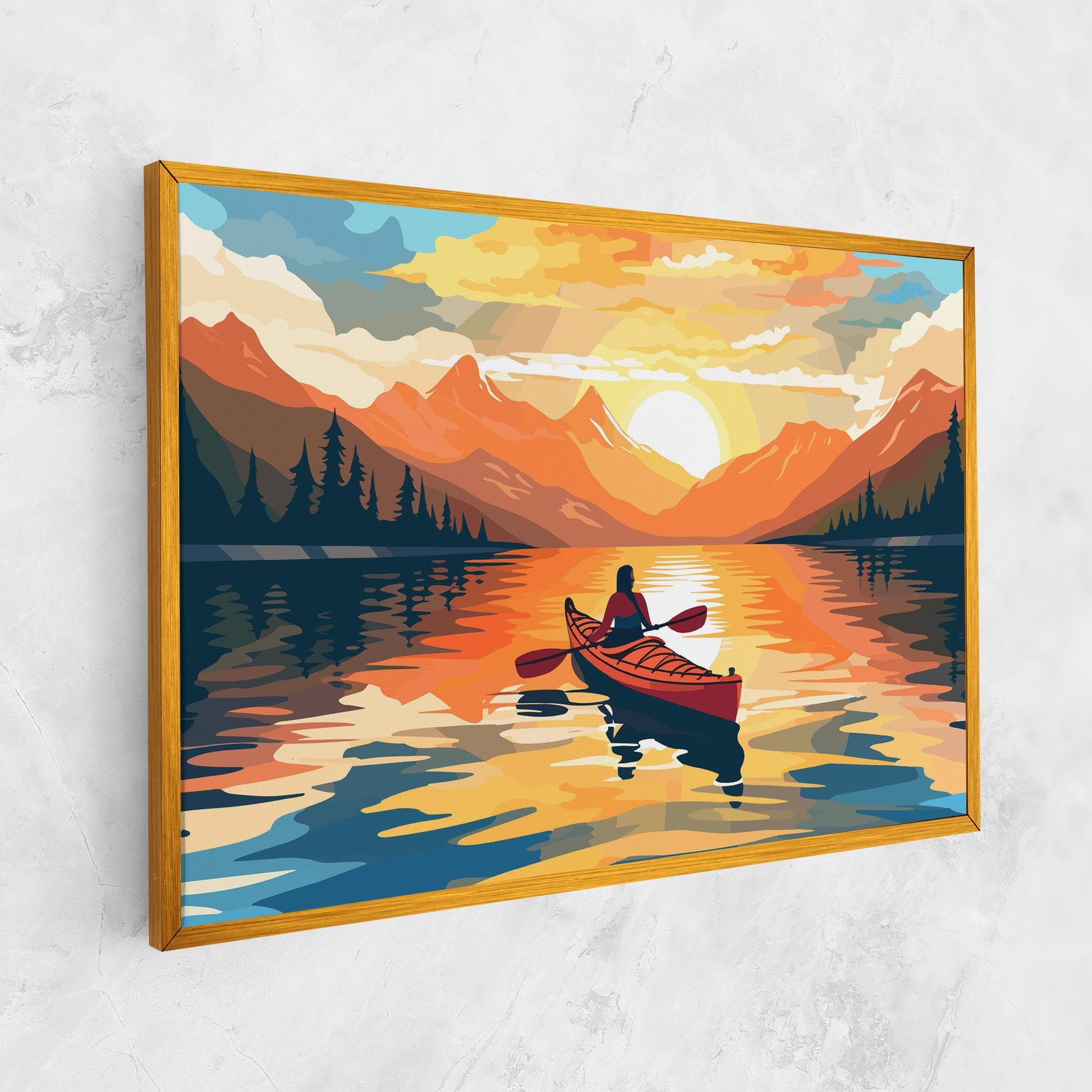 Boat Sunset Woman mockup 1