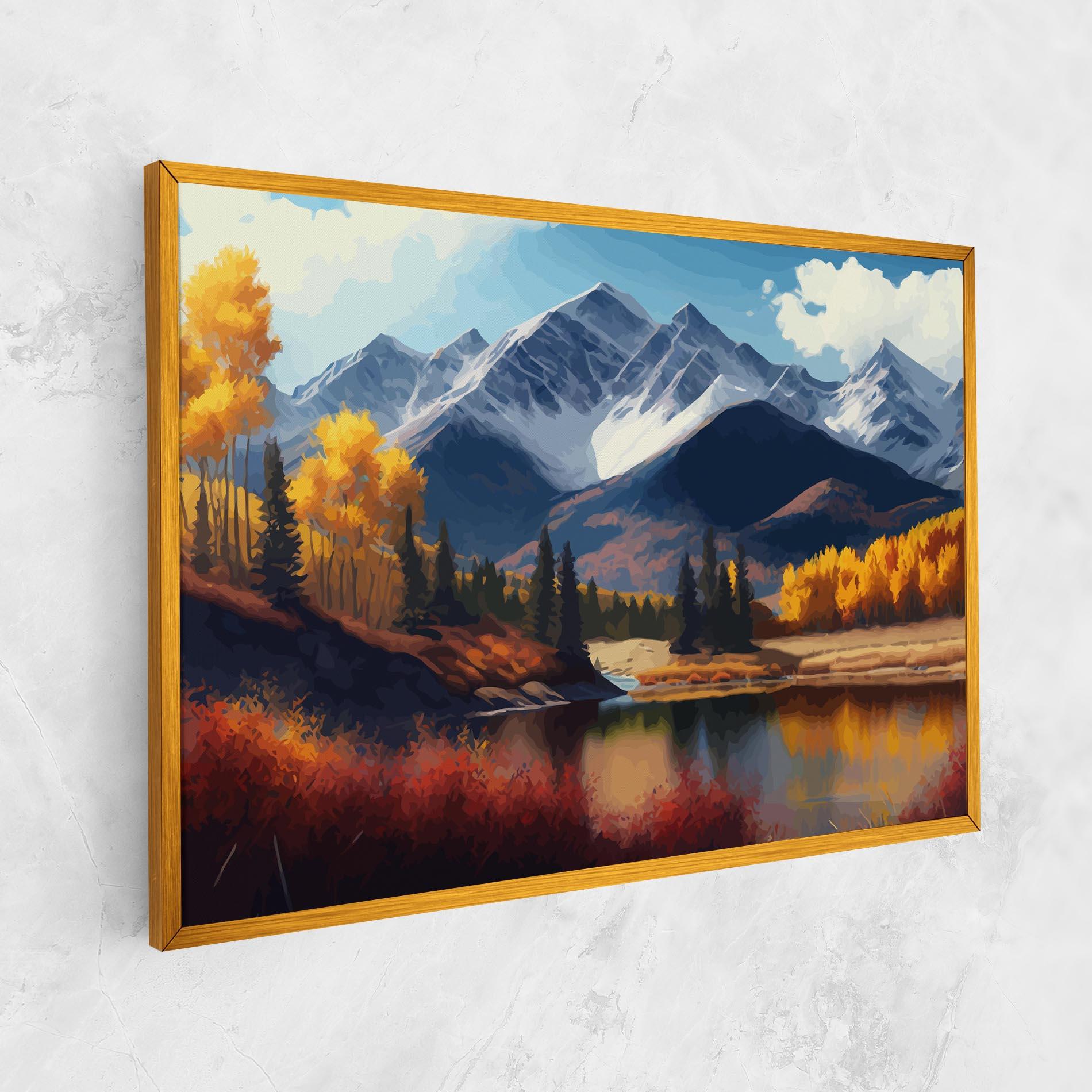 Vászonkép Lake Autumn View mockup 1