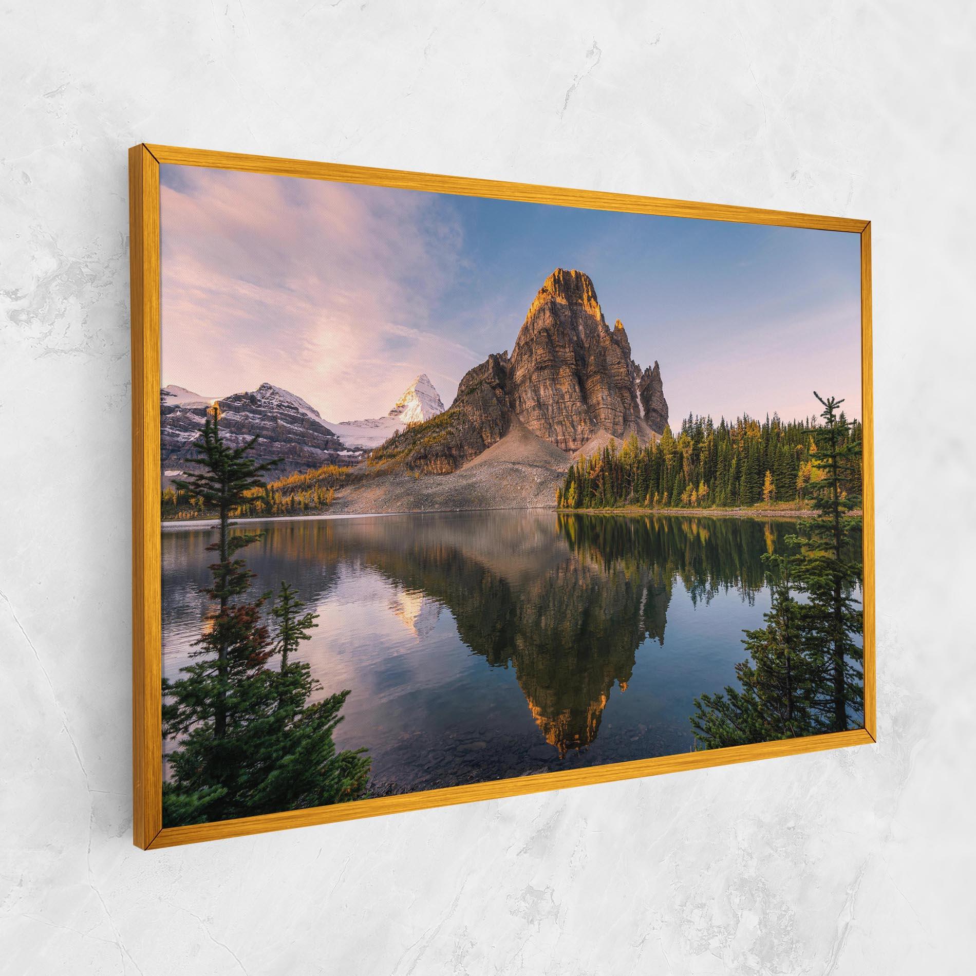 Vászonkép Mountain Sunrise Lake mockup 1