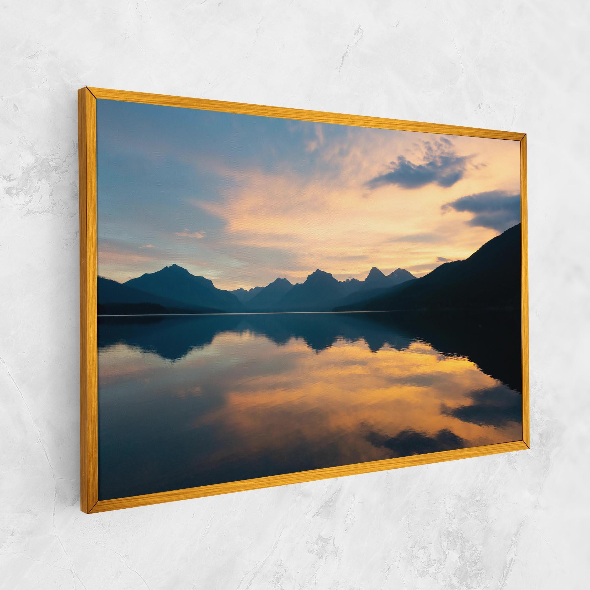 Vászonkép Orange Light Lake mockup 1