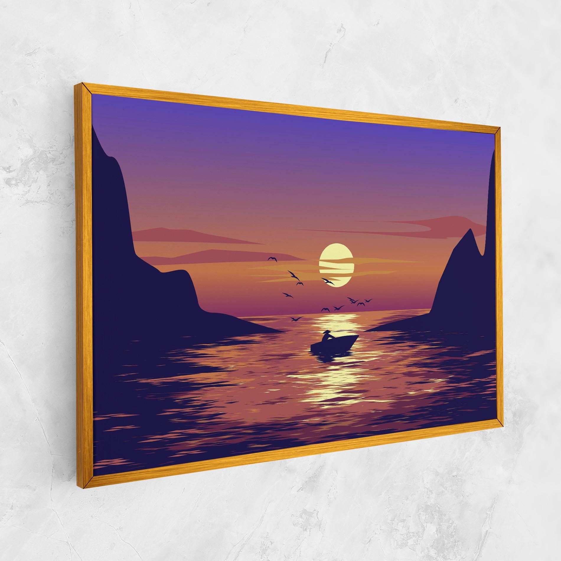 Vászonkép Sunset Scenery View mockup 1