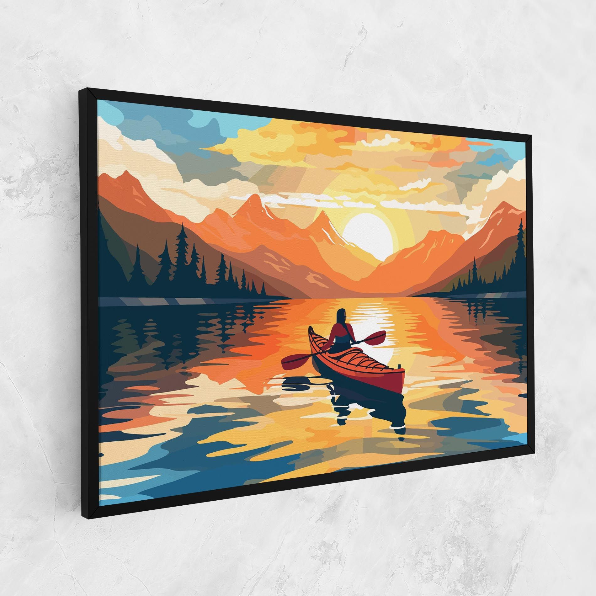 Boat Sunset Woman mockup 1