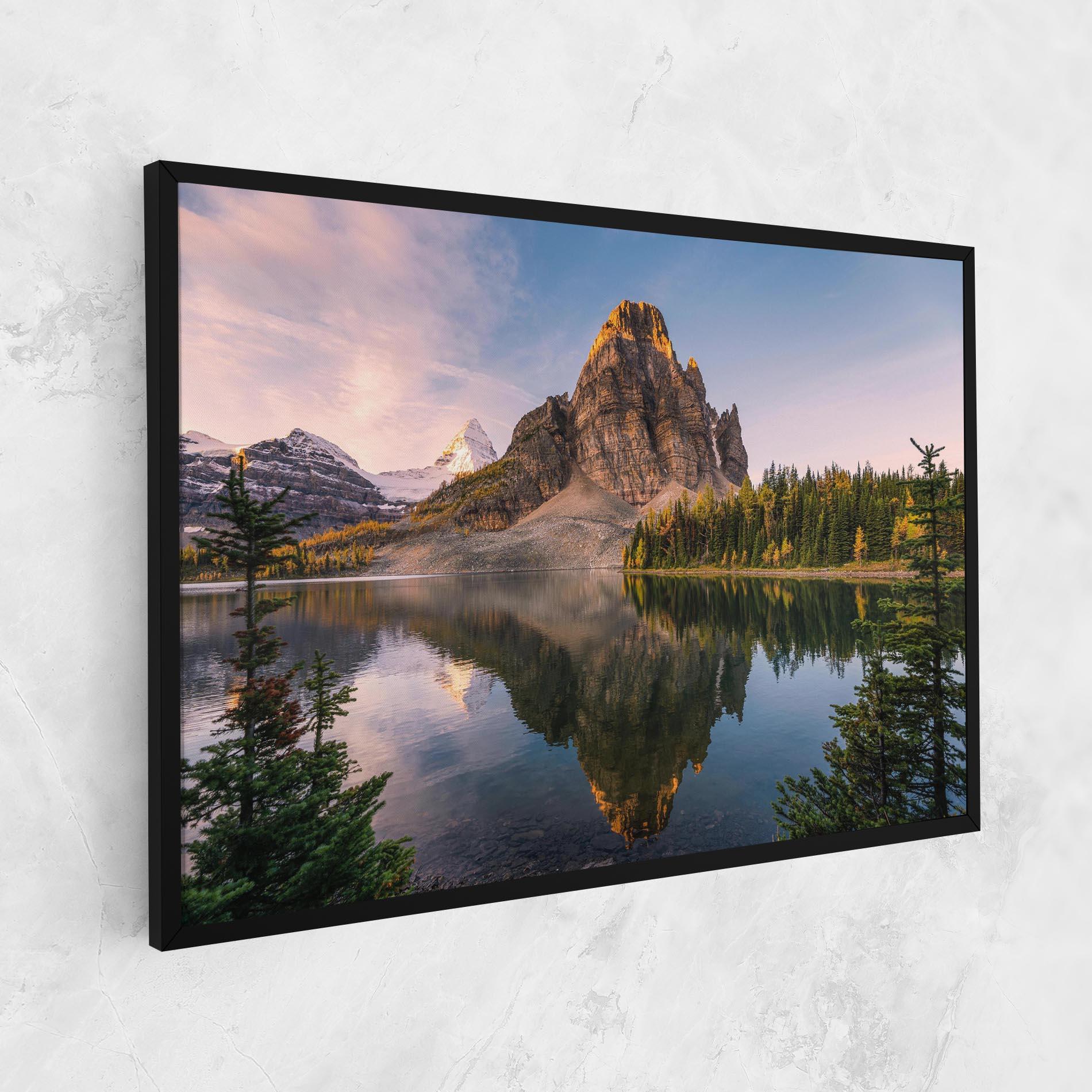 Vászonkép Mountain Sunrise Lake mockup 1