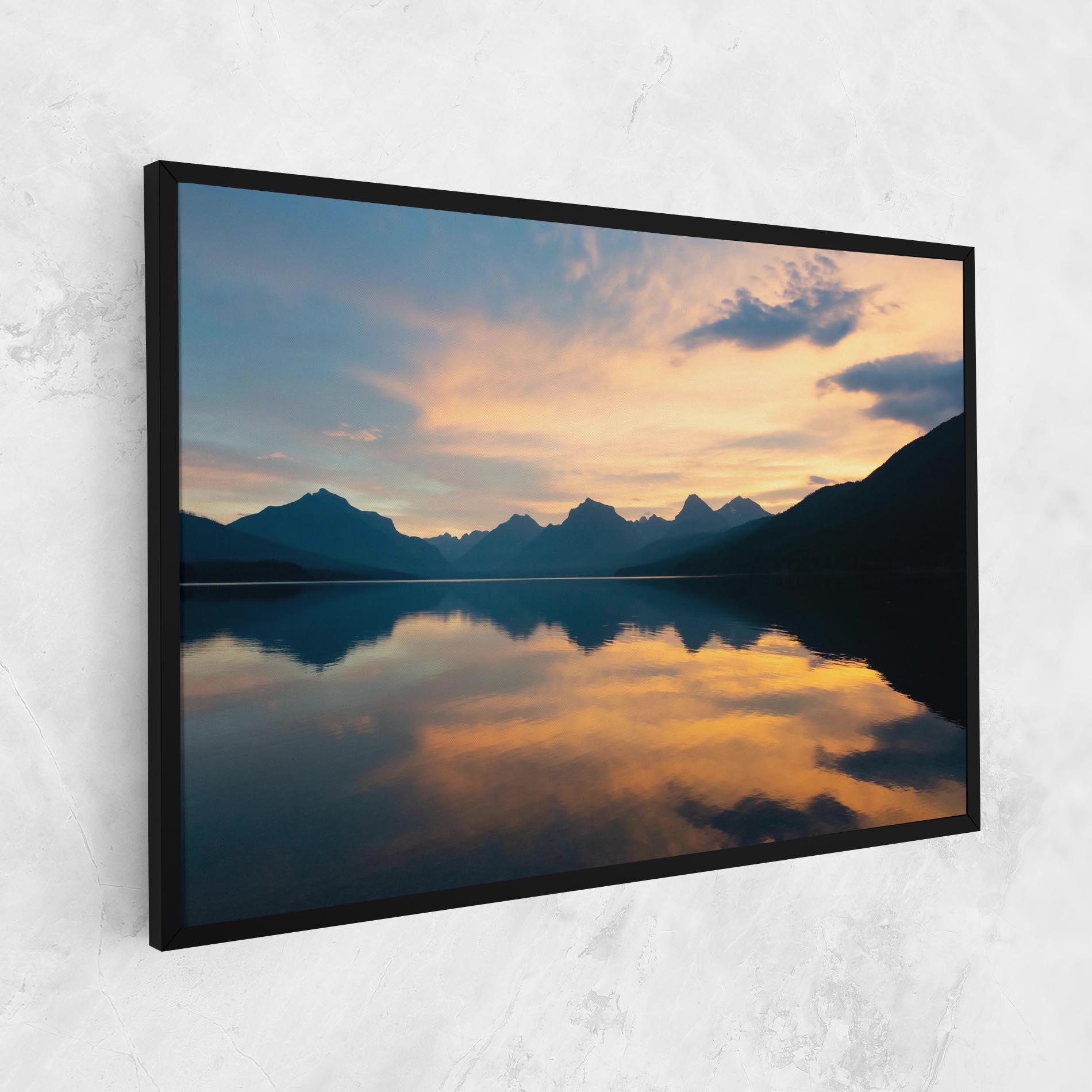 Vászonkép Orange Light Lake mockup 1