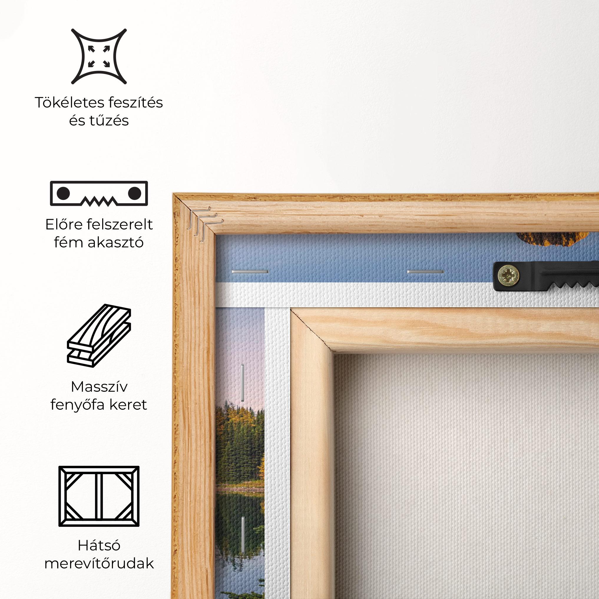 Vászonkép Mountain Sunrise Lake mockup 5