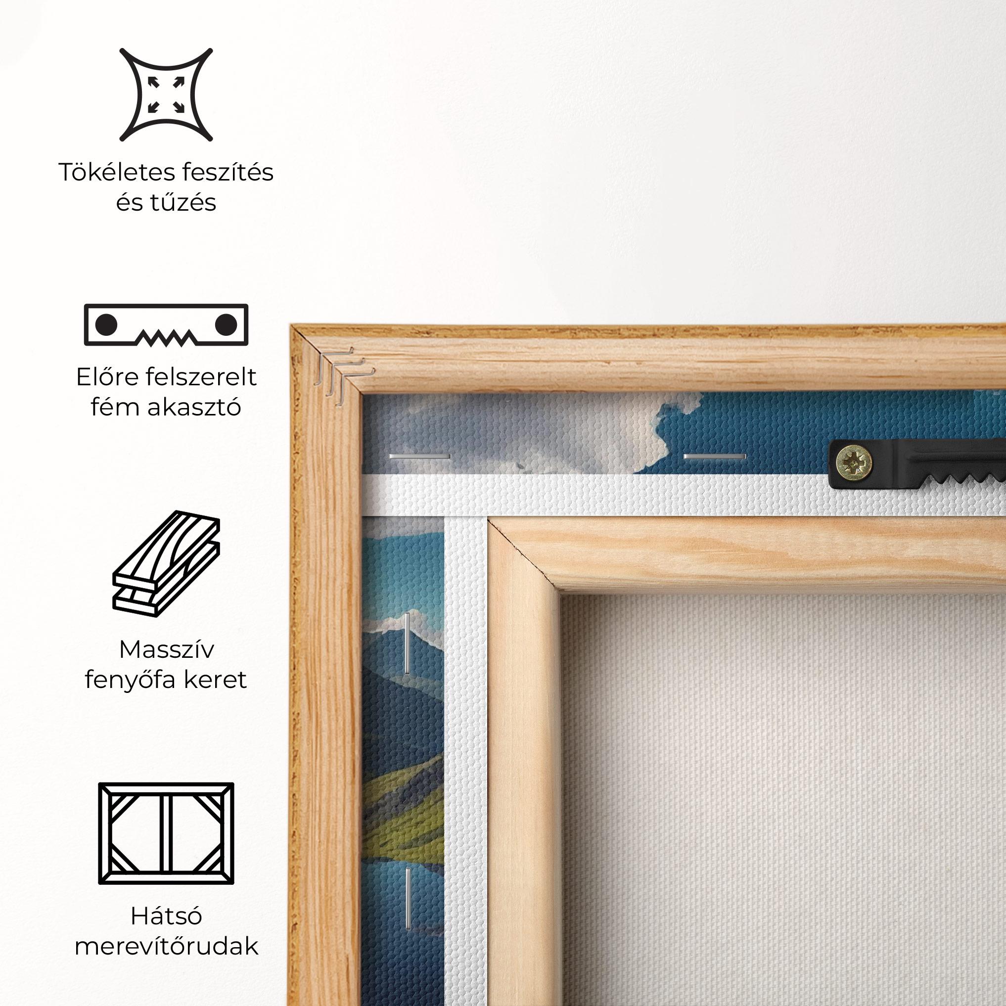 Vászonkép Red Flower Lake mockup 5