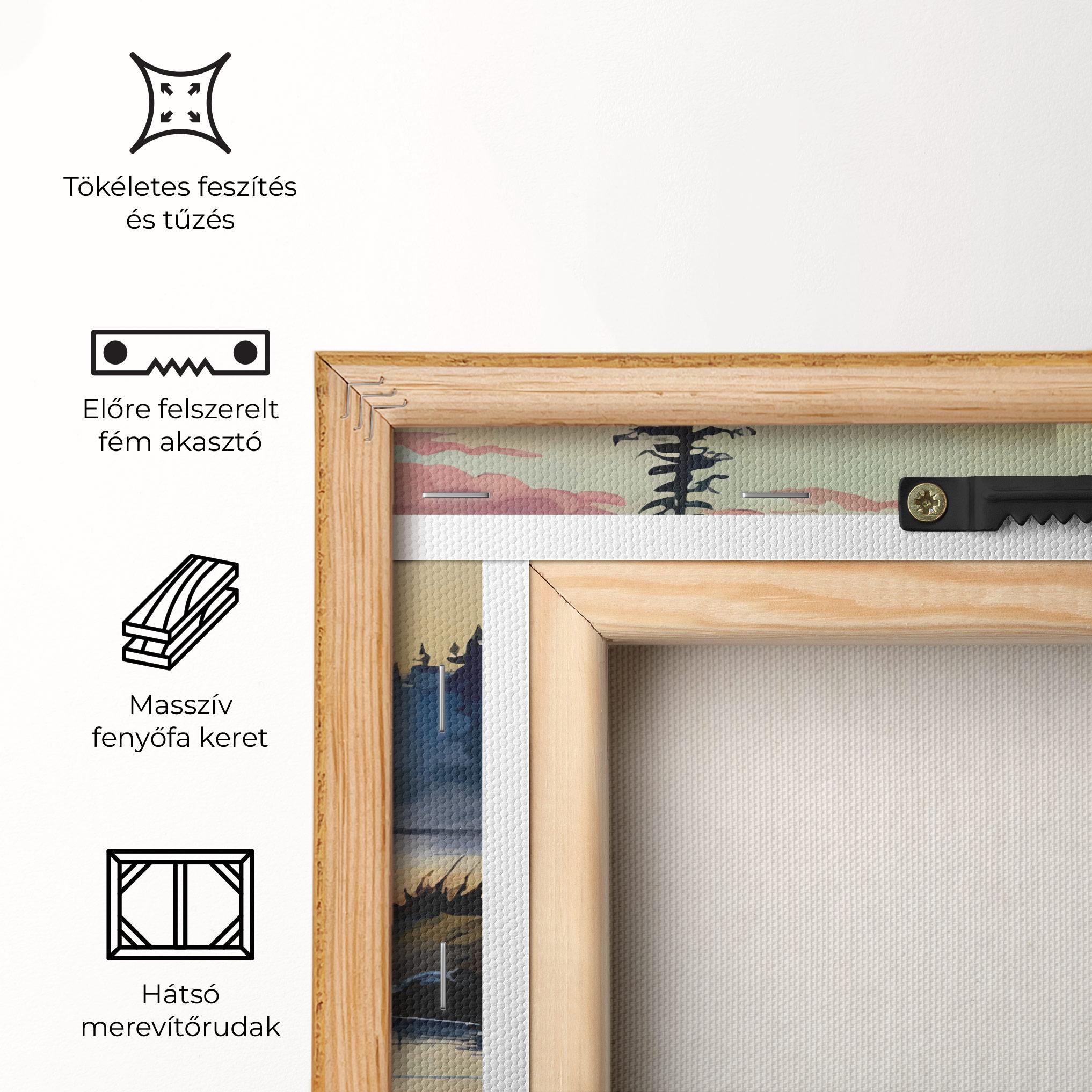 Vászonkép Tree Shadow Lake mockup 5