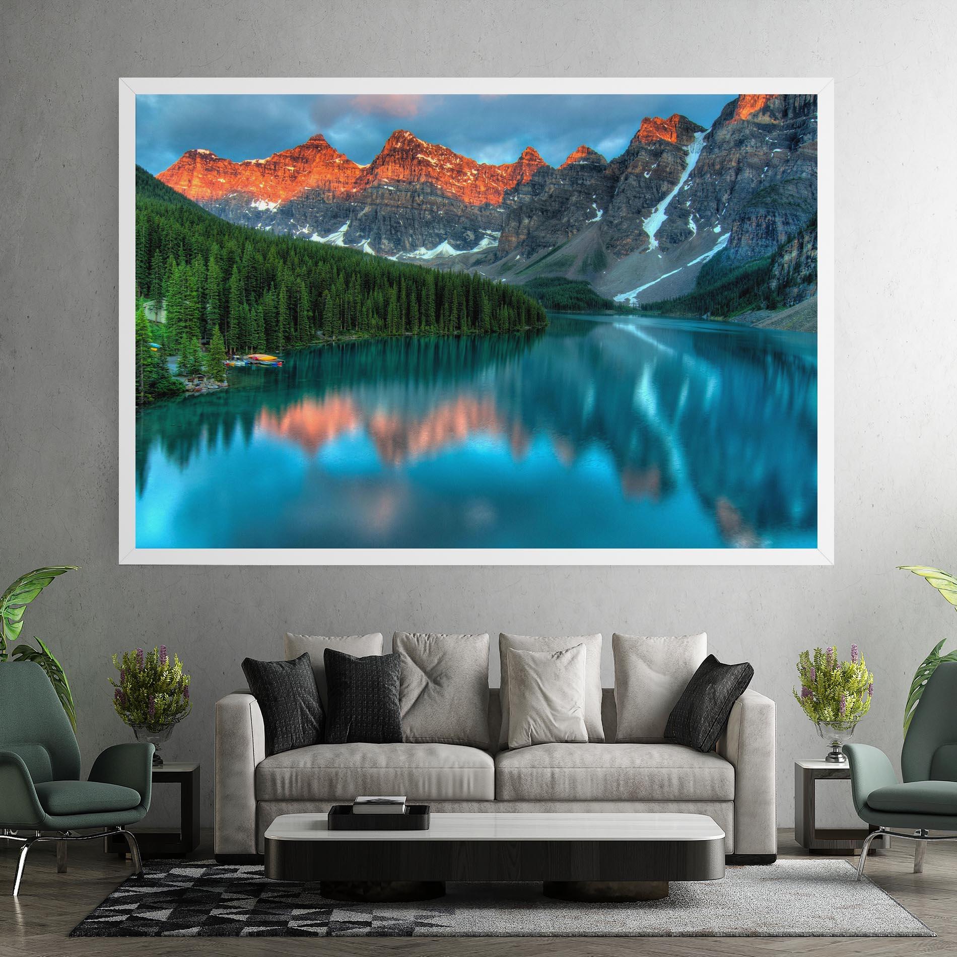 Vászonkép Beautiful Blue Lake mockup 7