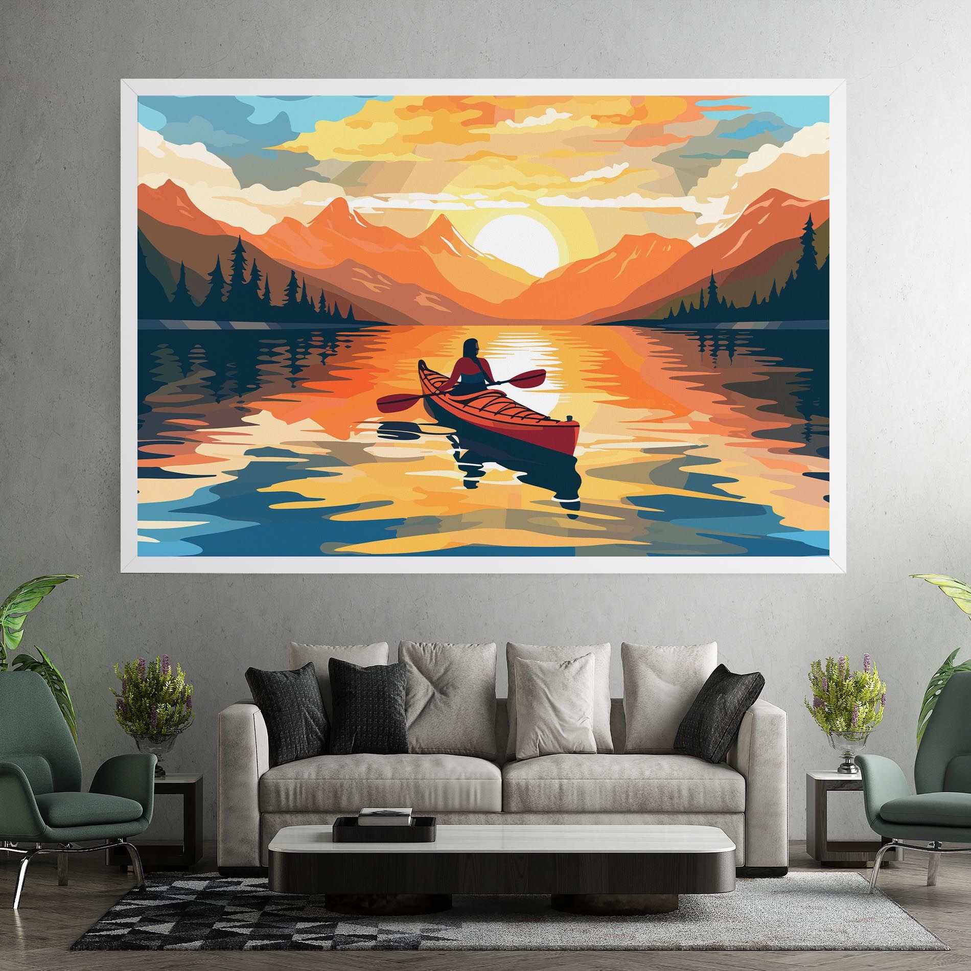 Boat Sunset Woman mockup 7