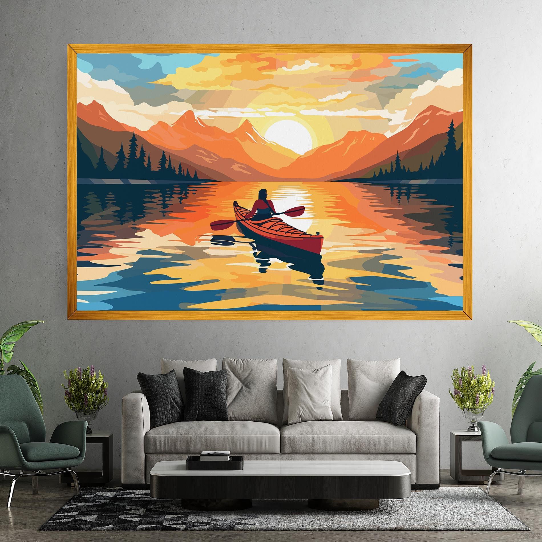 Boat Sunset Woman mockup 7