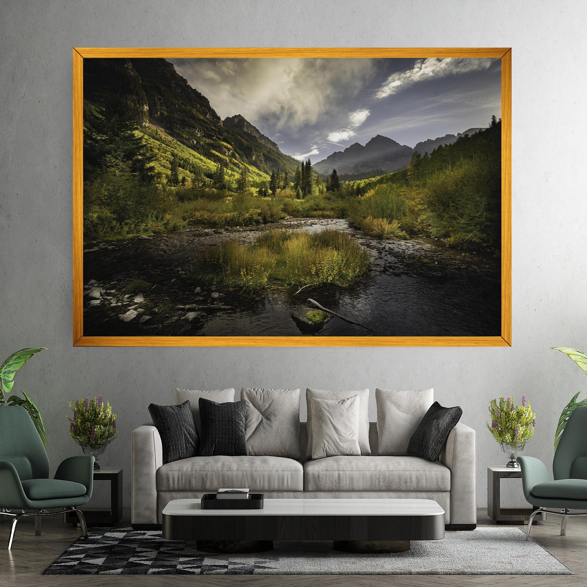 Vászonkép Cloudy Lake mockup 7