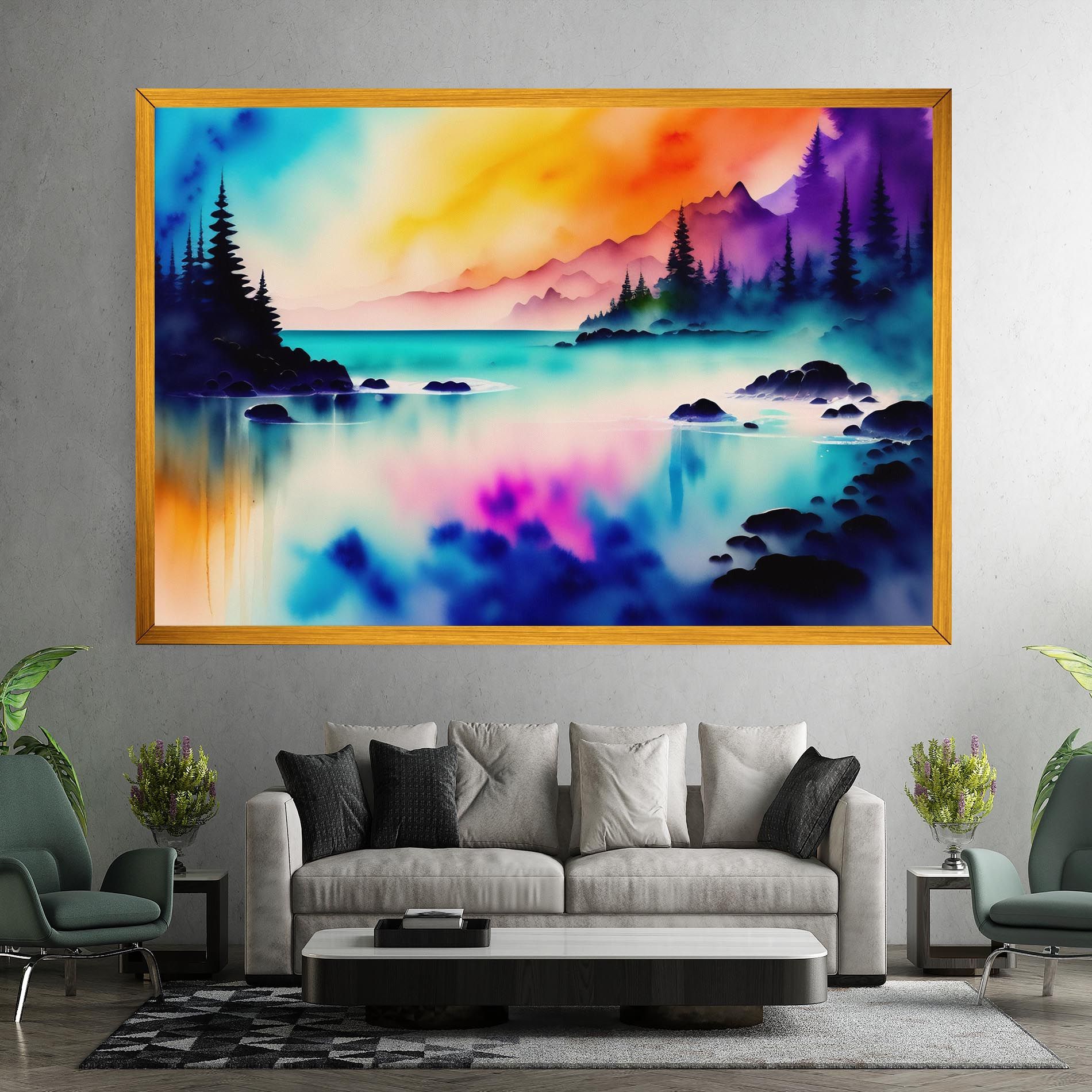 Lake Painting mockup 7