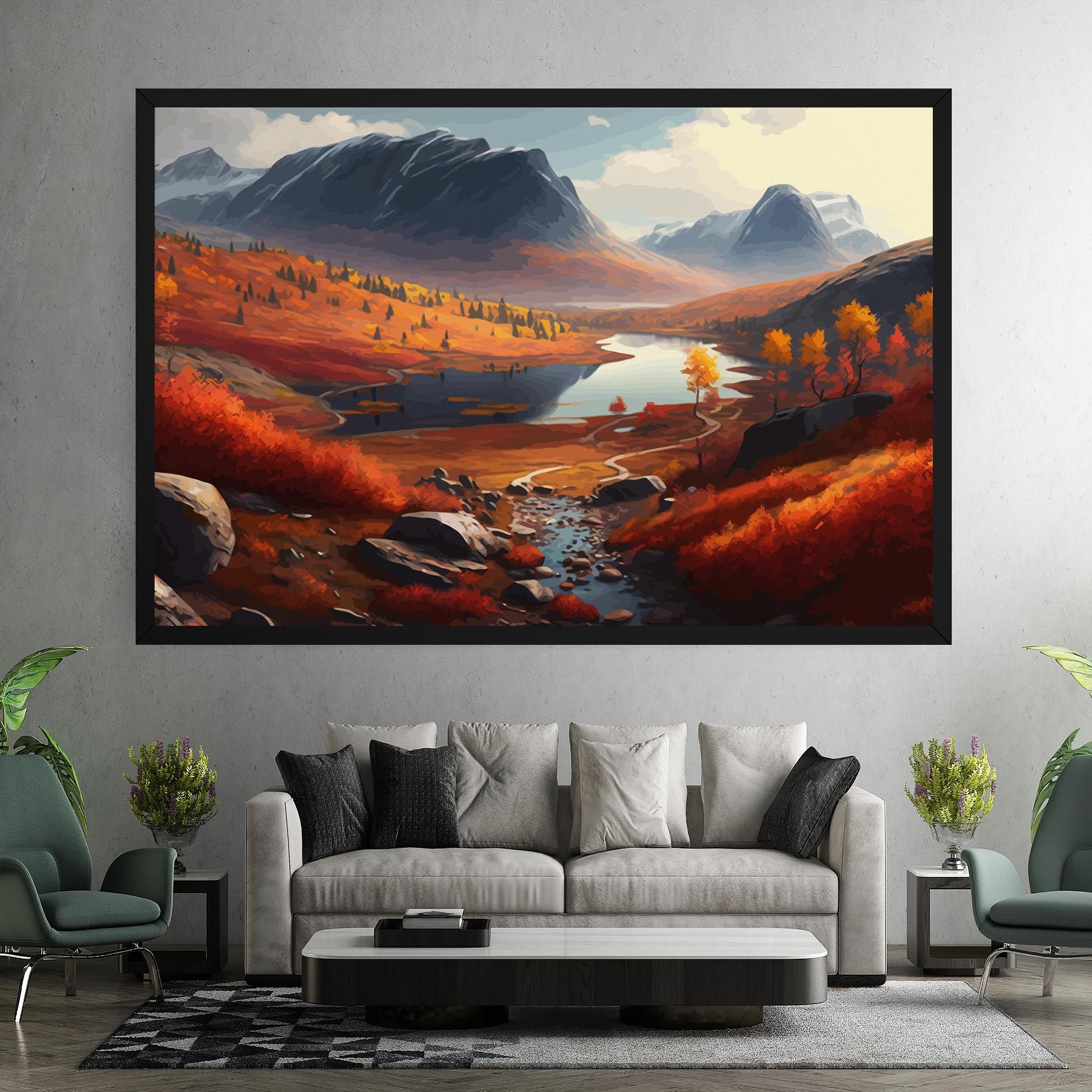 Autumn Field Lake mockup 7