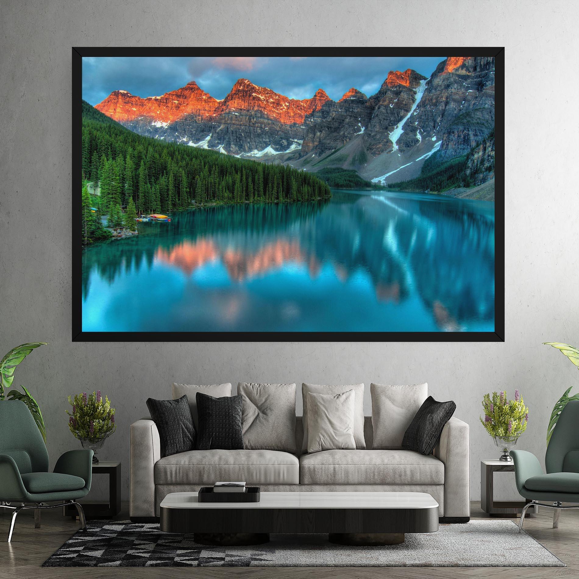 Vászonkép Beautiful Blue Lake mockup 7