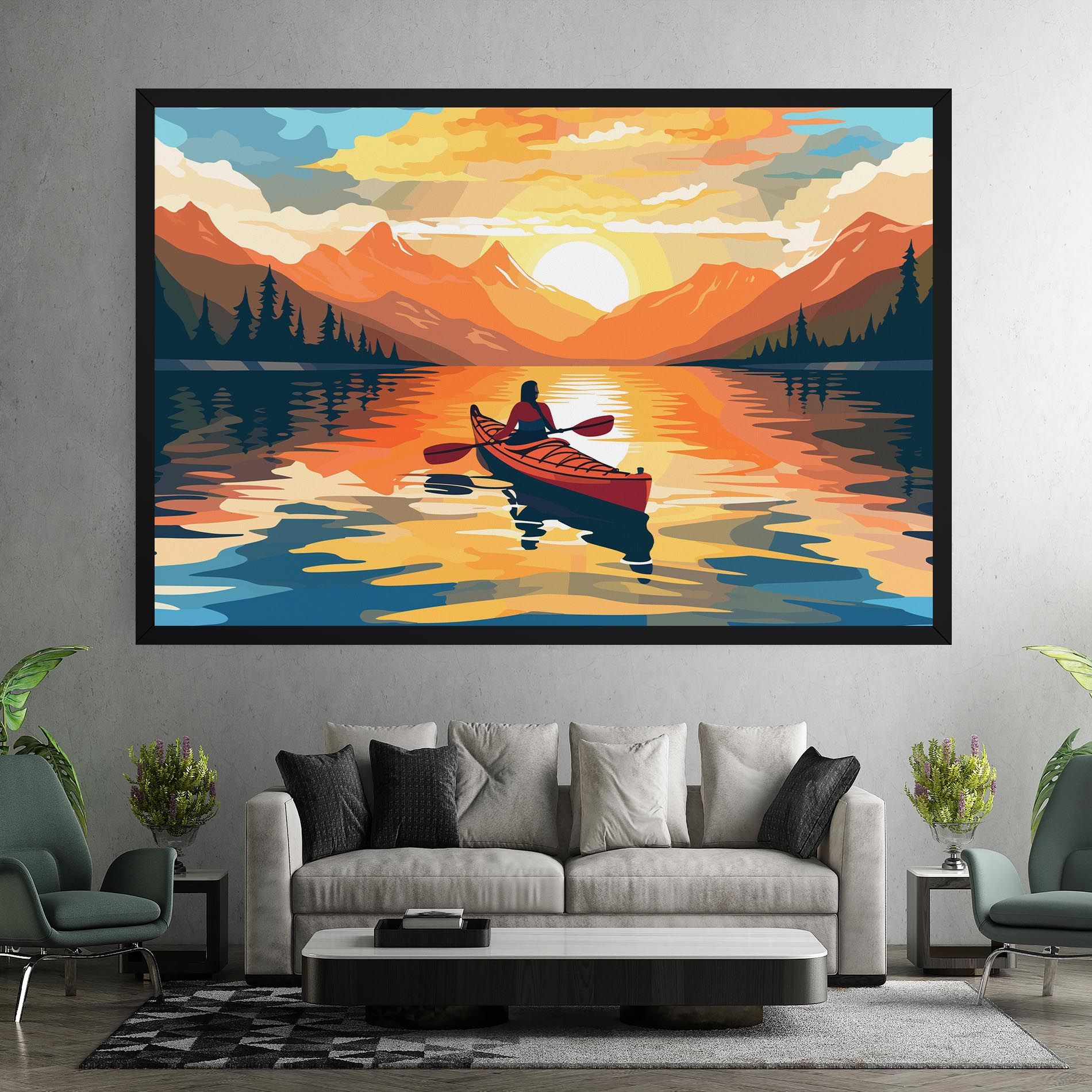 Boat Sunset Woman mockup 7