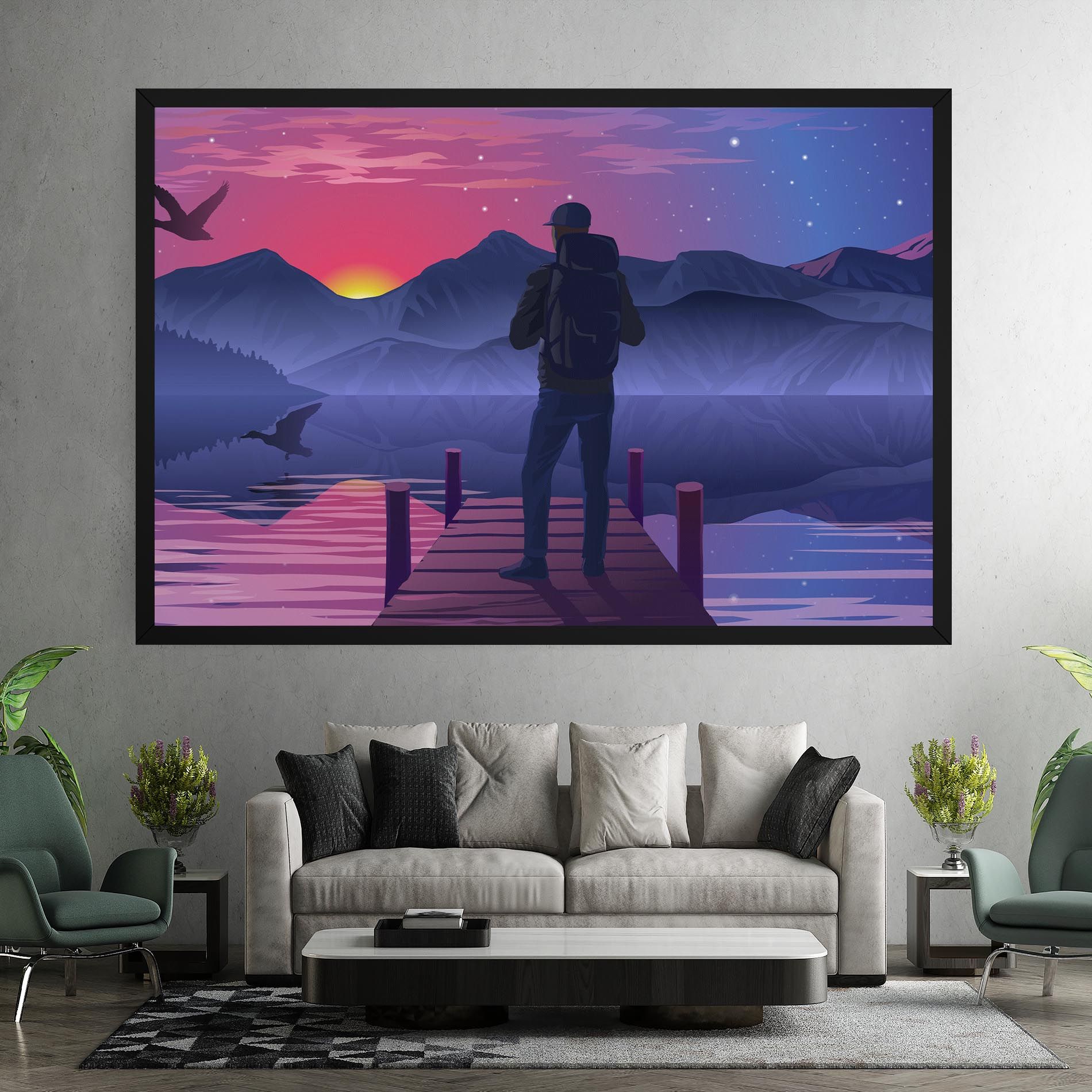 Lake Pink Night mockup 7