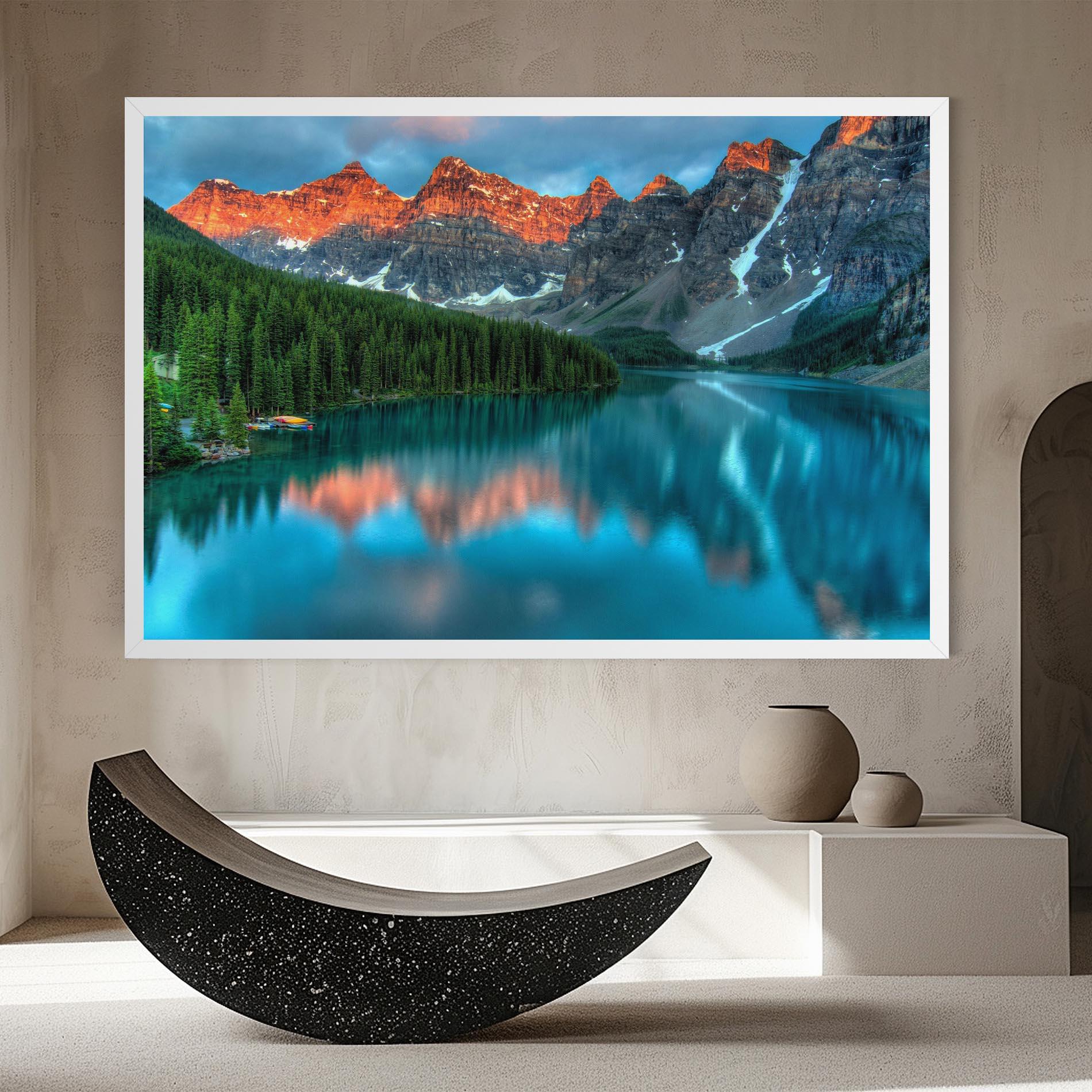 Vászonkép Beautiful Blue Lake mockup 8