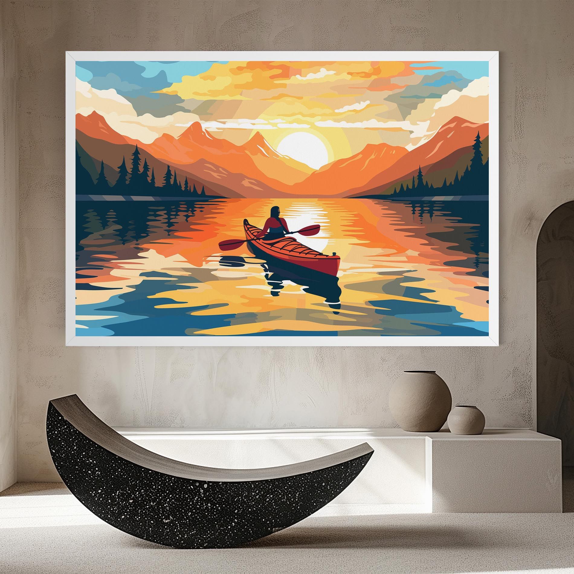 Boat Sunset Woman mockup 8