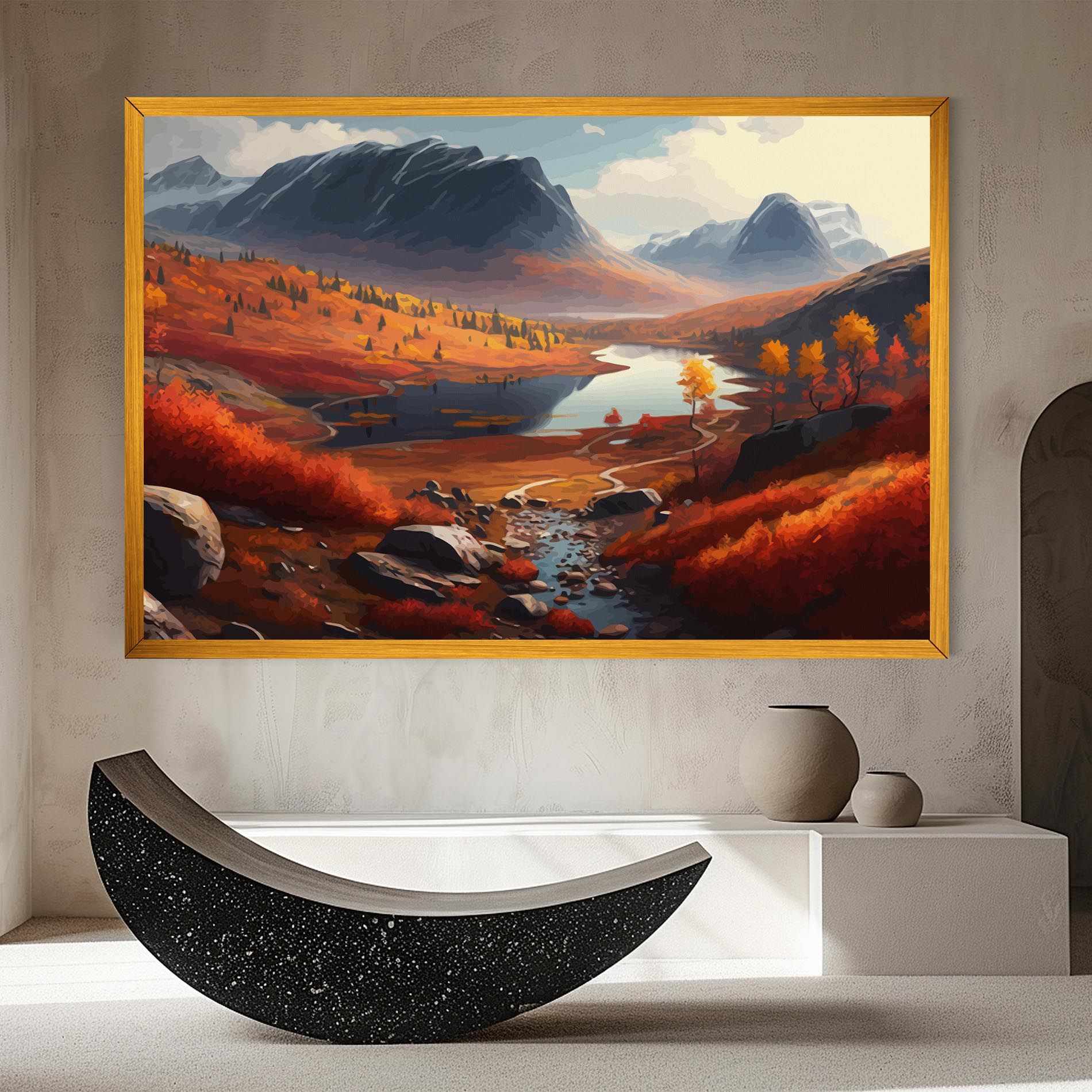 Autumn Field Lake mockup 8