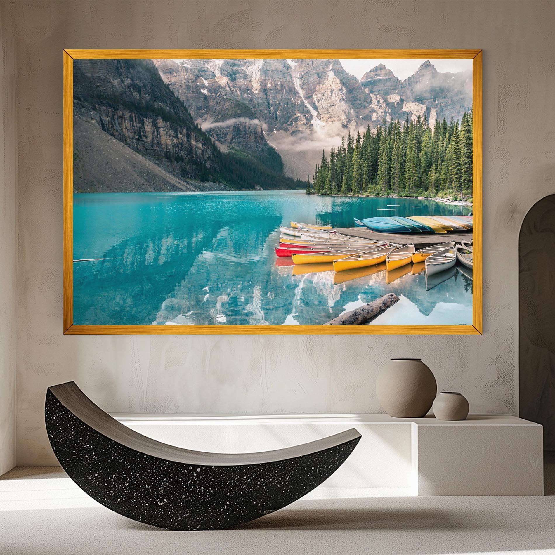 Vászonkép Beautiful Moraine Lake mockup 8