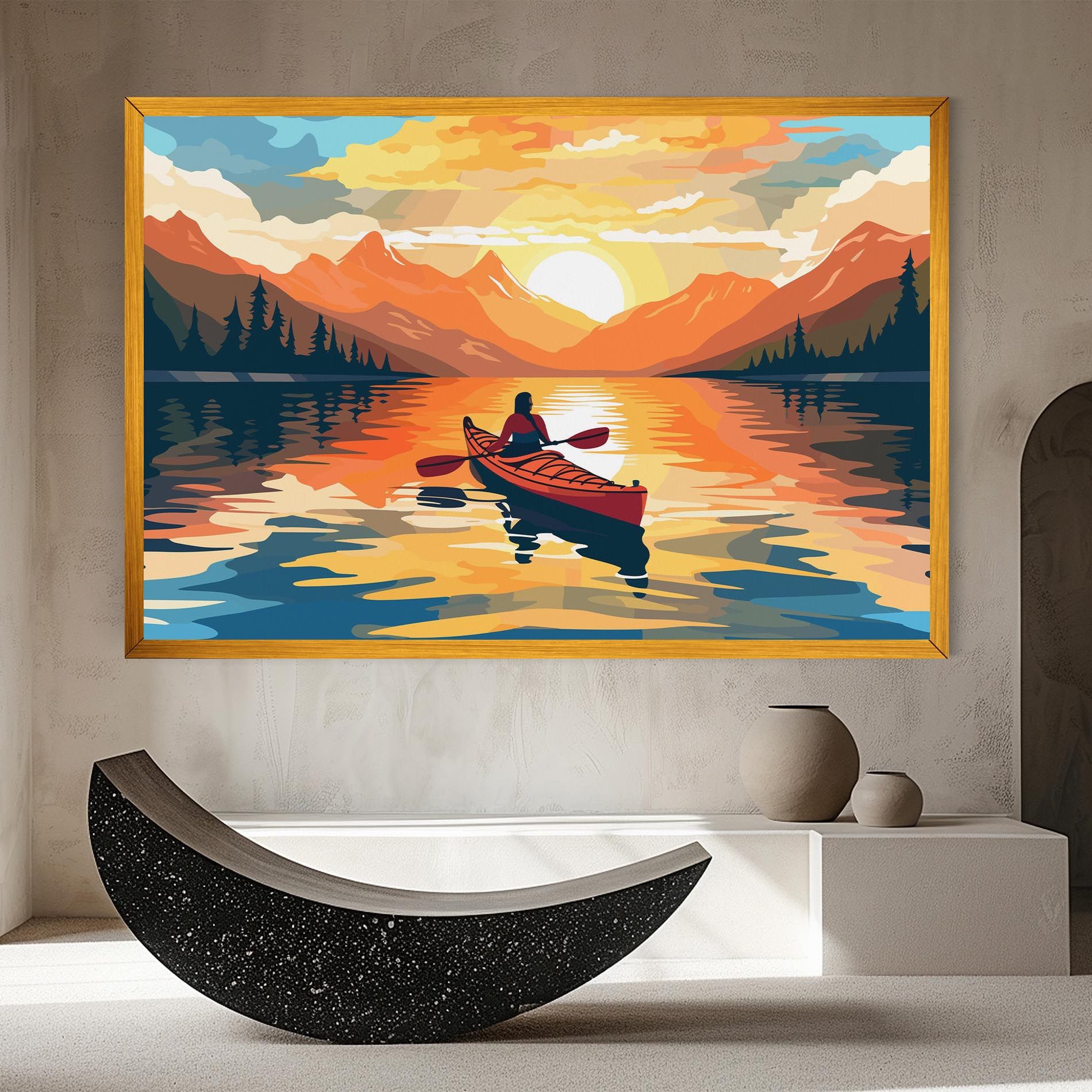 Boat Sunset Woman mockup 8