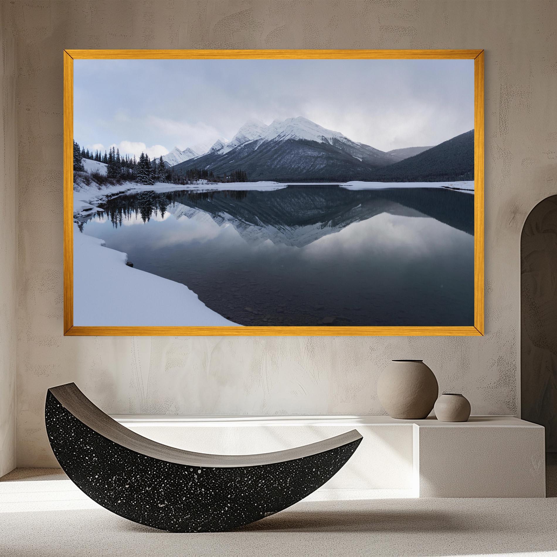 Vászonkép Grey Lake mockup 8