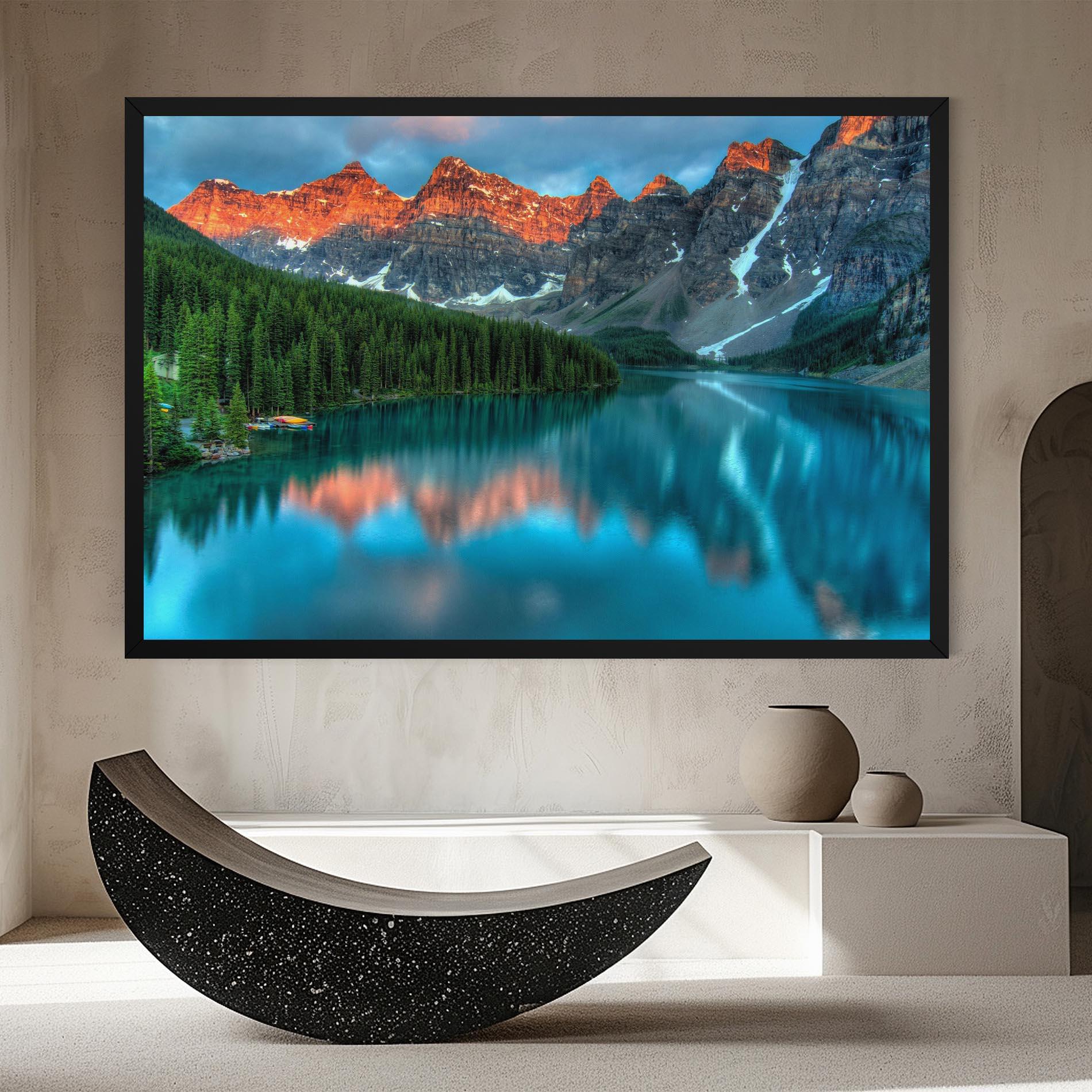 Vászonkép Beautiful Blue Lake mockup 8