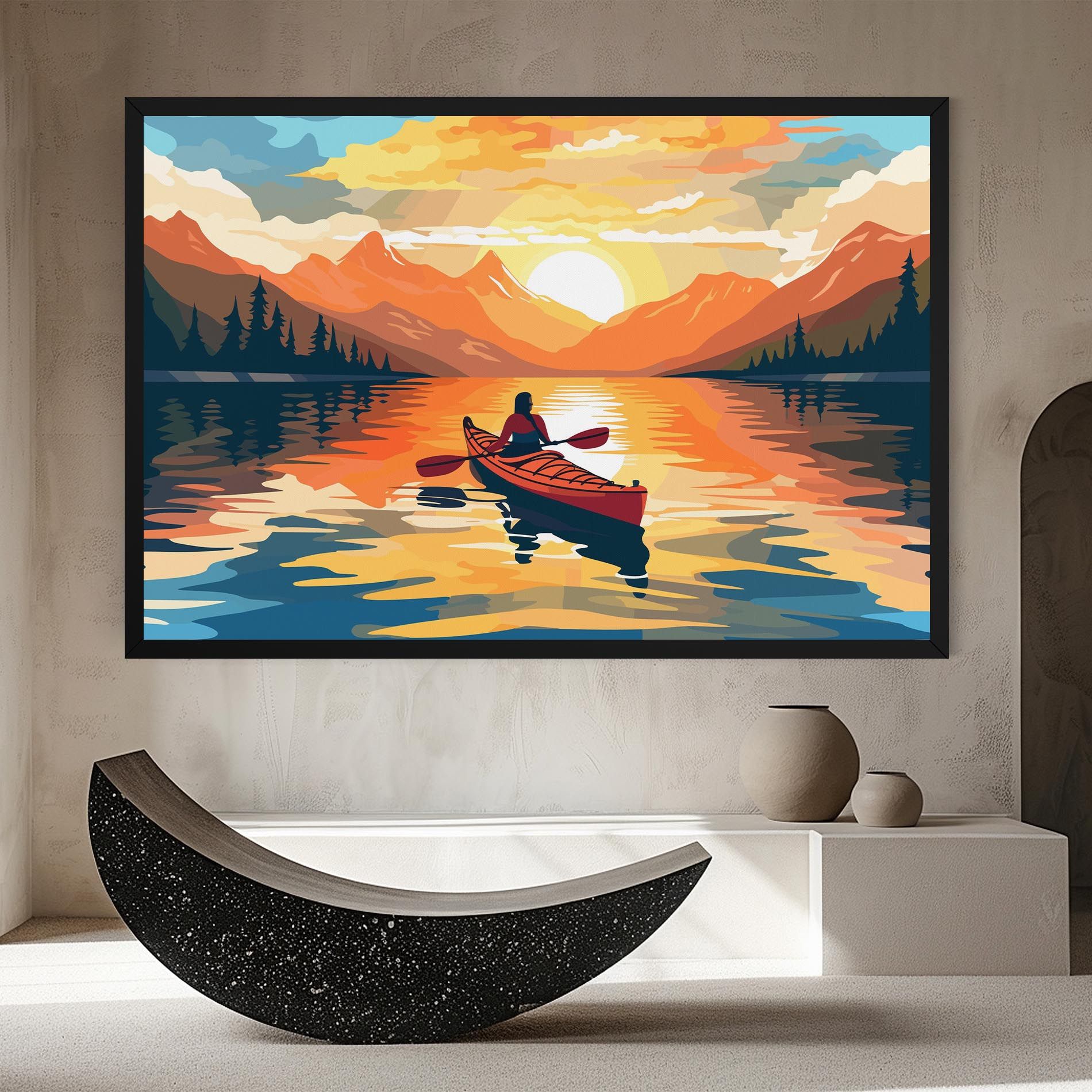 Boat Sunset Woman mockup 8