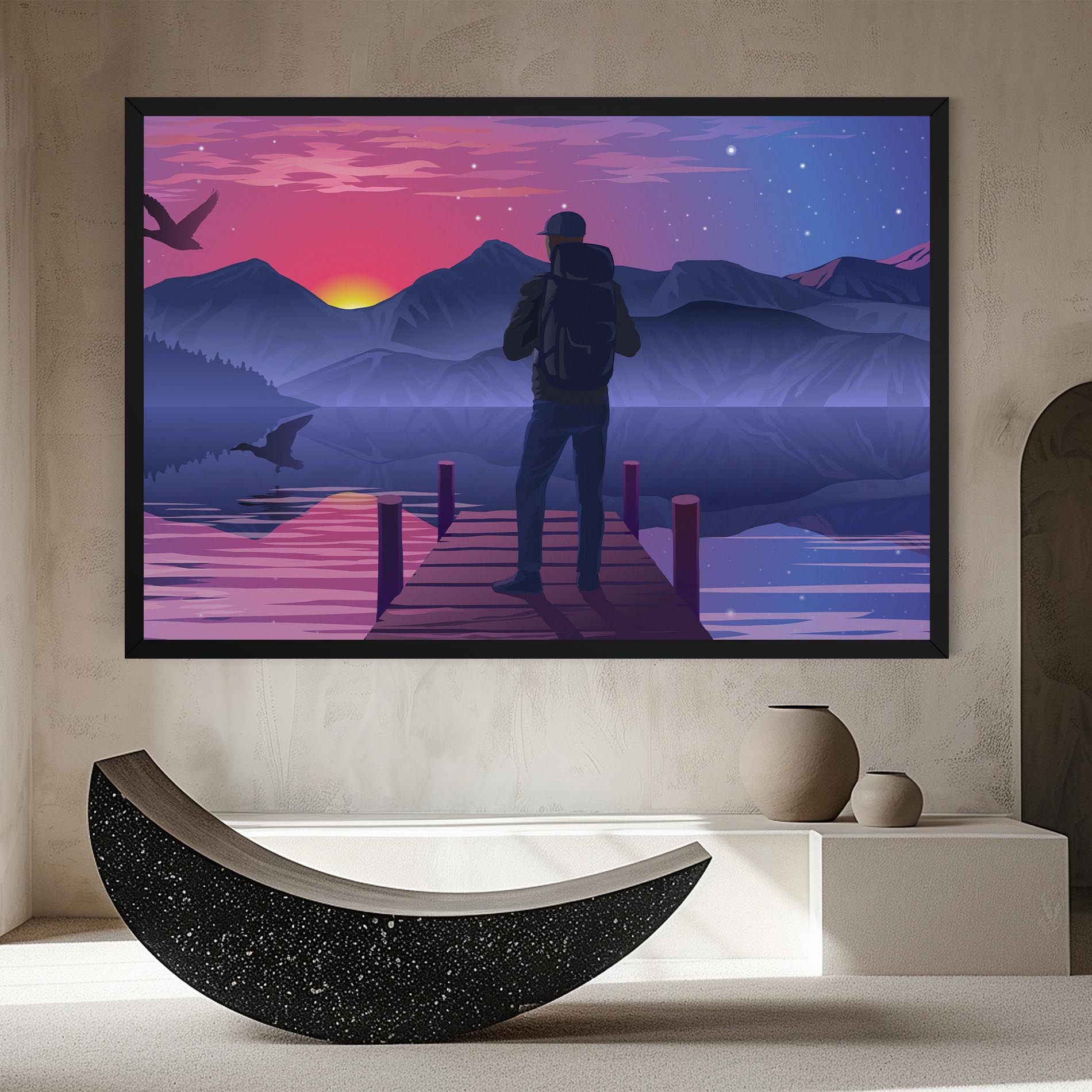 Lake Pink Night mockup 8