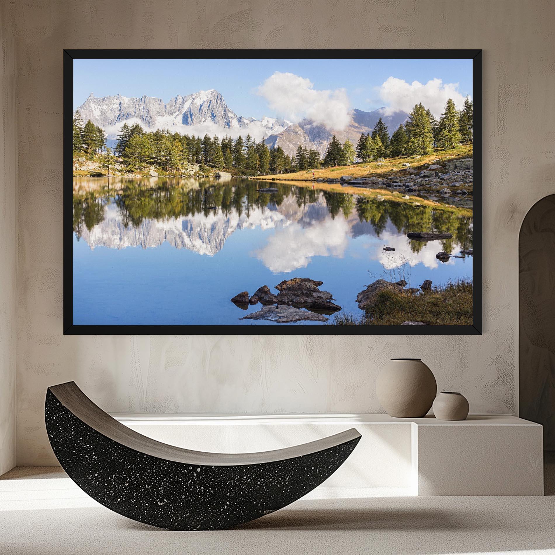 Vászonkép Mountain Reflection mockup 8