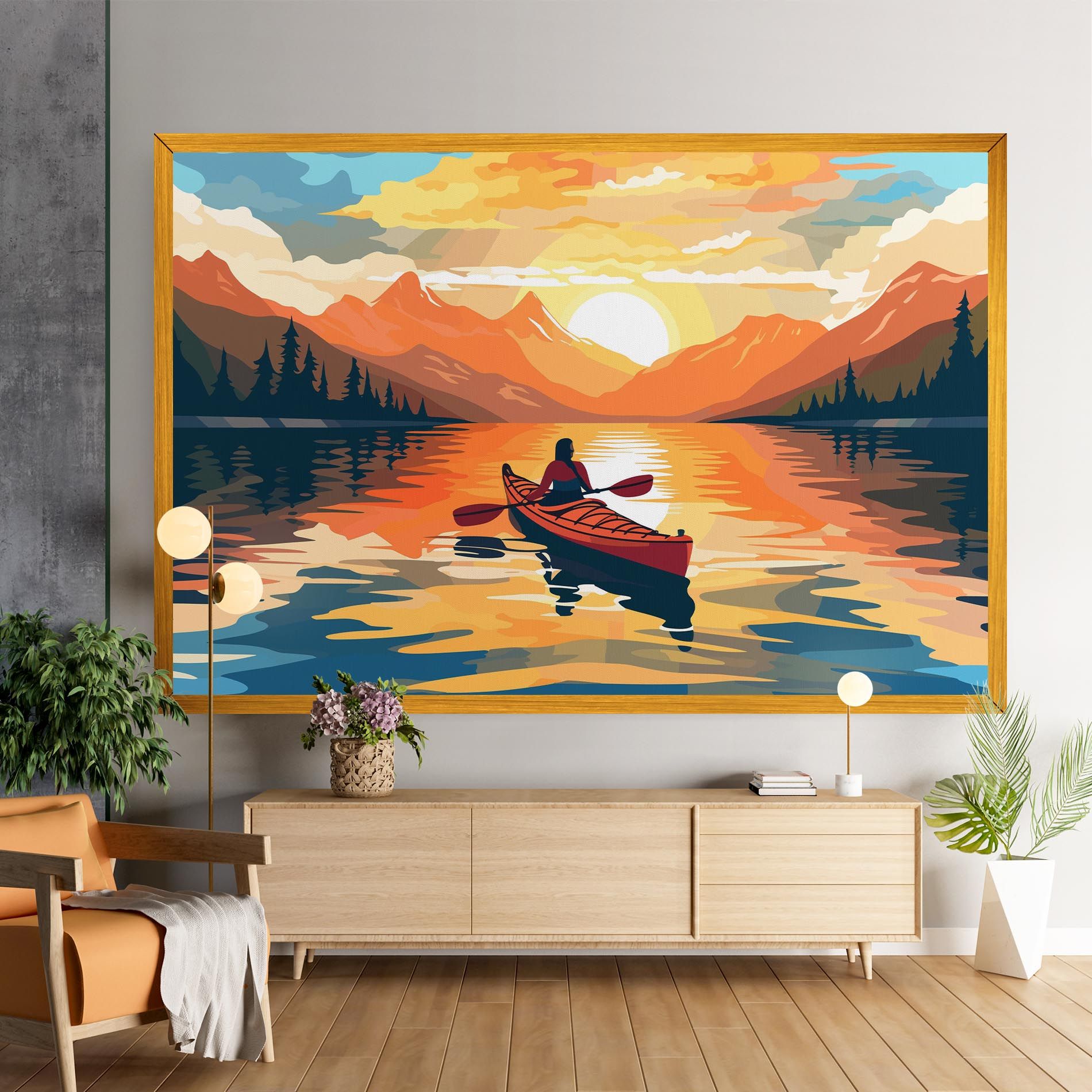 Boat Sunset Woman mockup 9