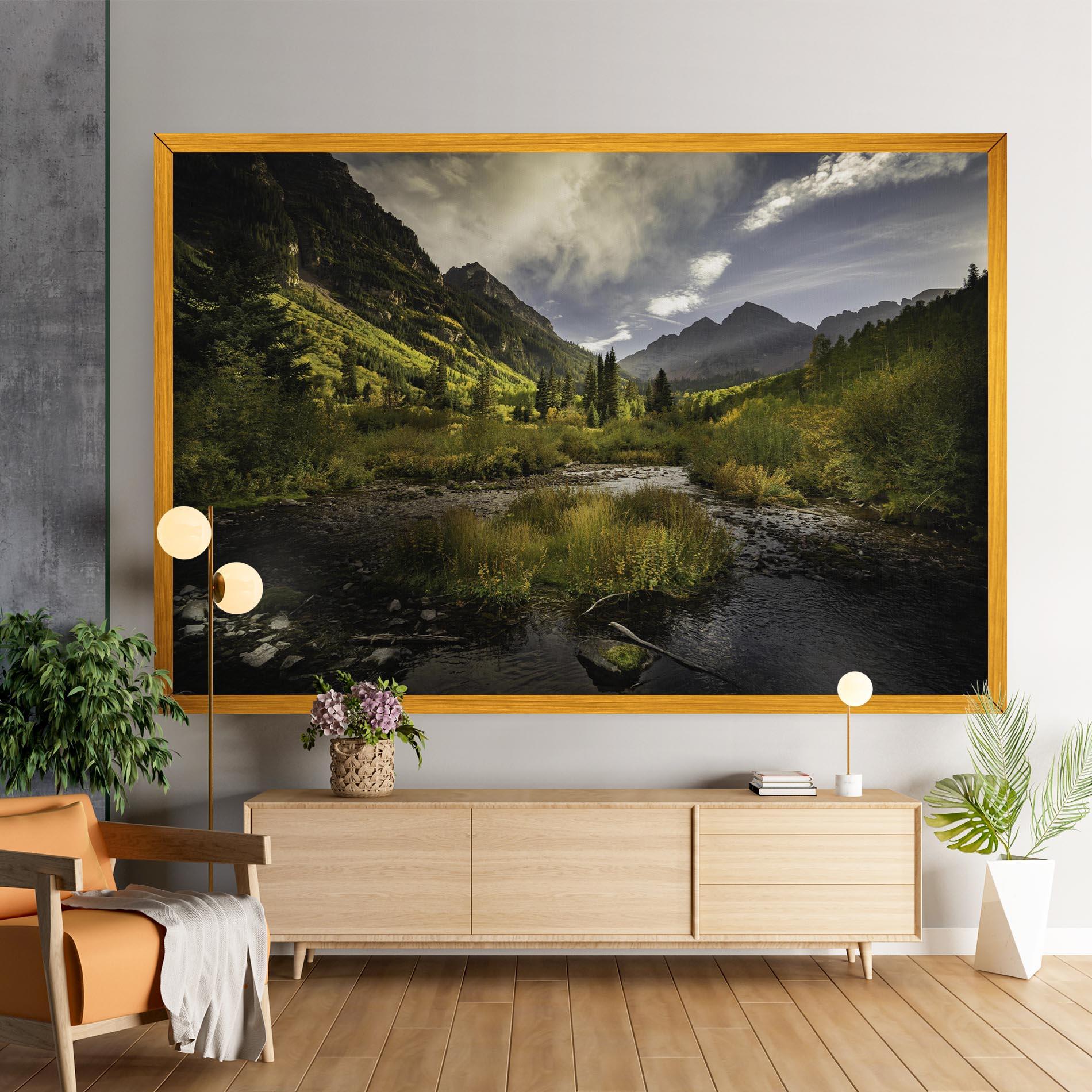 Vászonkép Cloudy Lake mockup 9