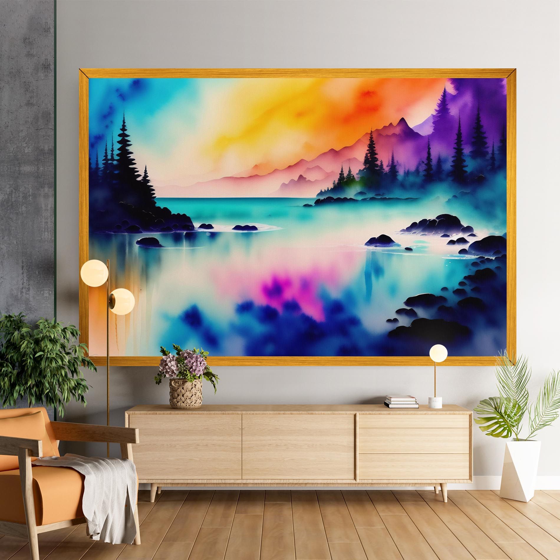 Lake Painting mockup 9
