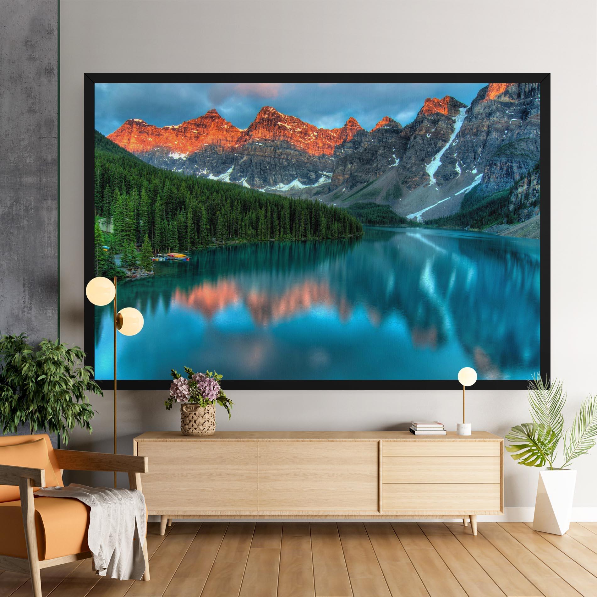 Vászonkép Beautiful Blue Lake mockup 9