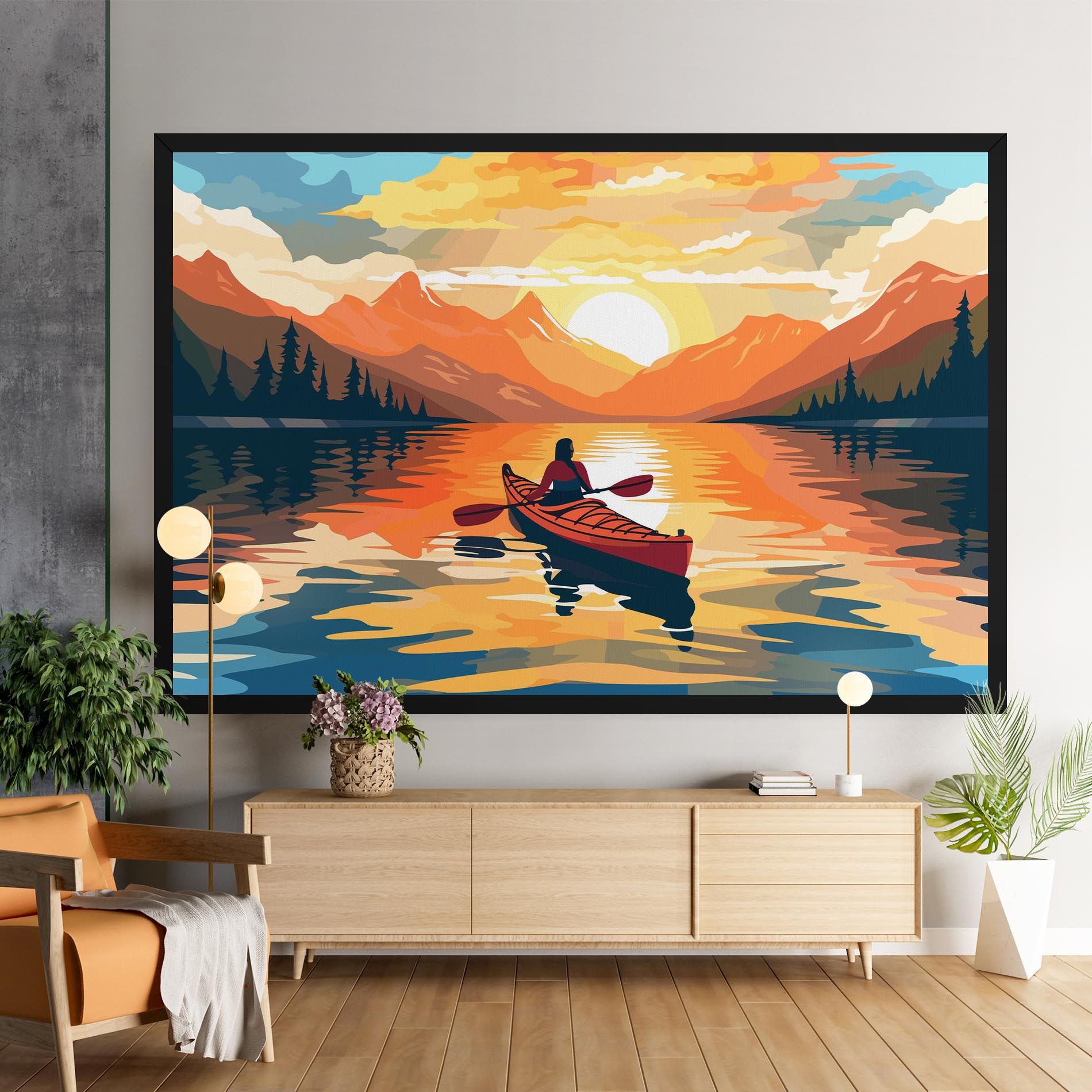 Boat Sunset Woman mockup 9