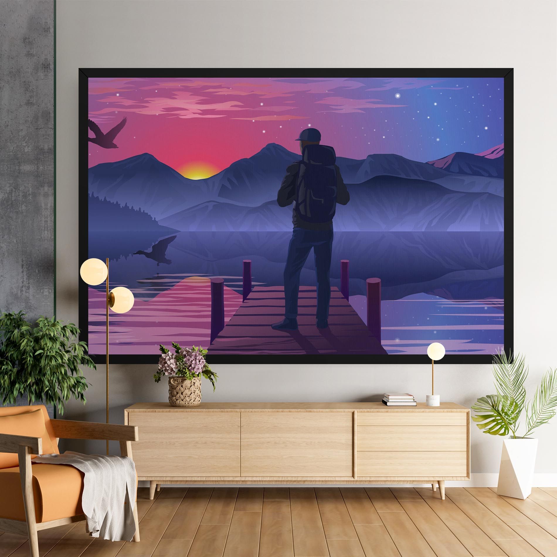 Lake Pink Night mockup 9