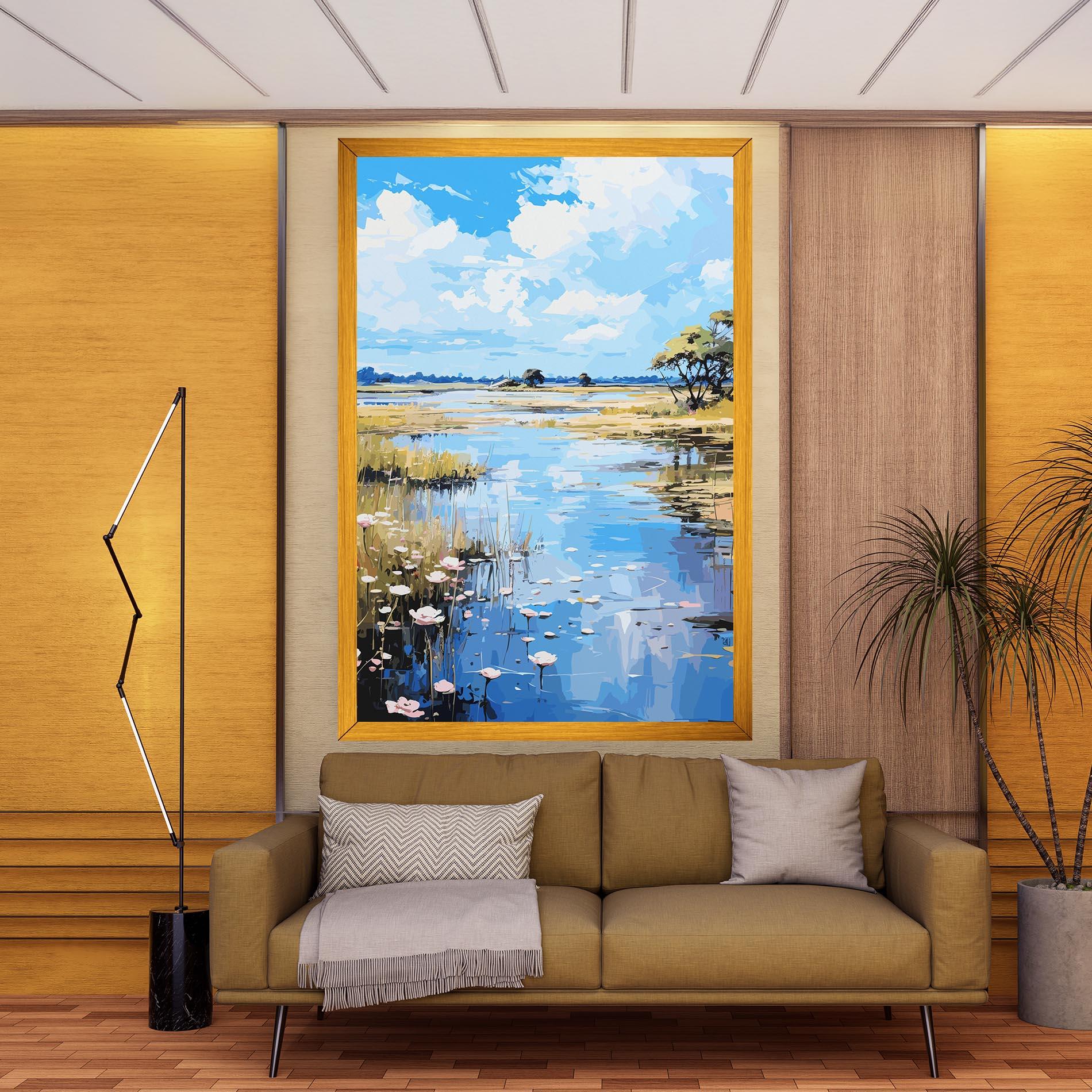 Vászonkép Riverside Flowers mockup 9