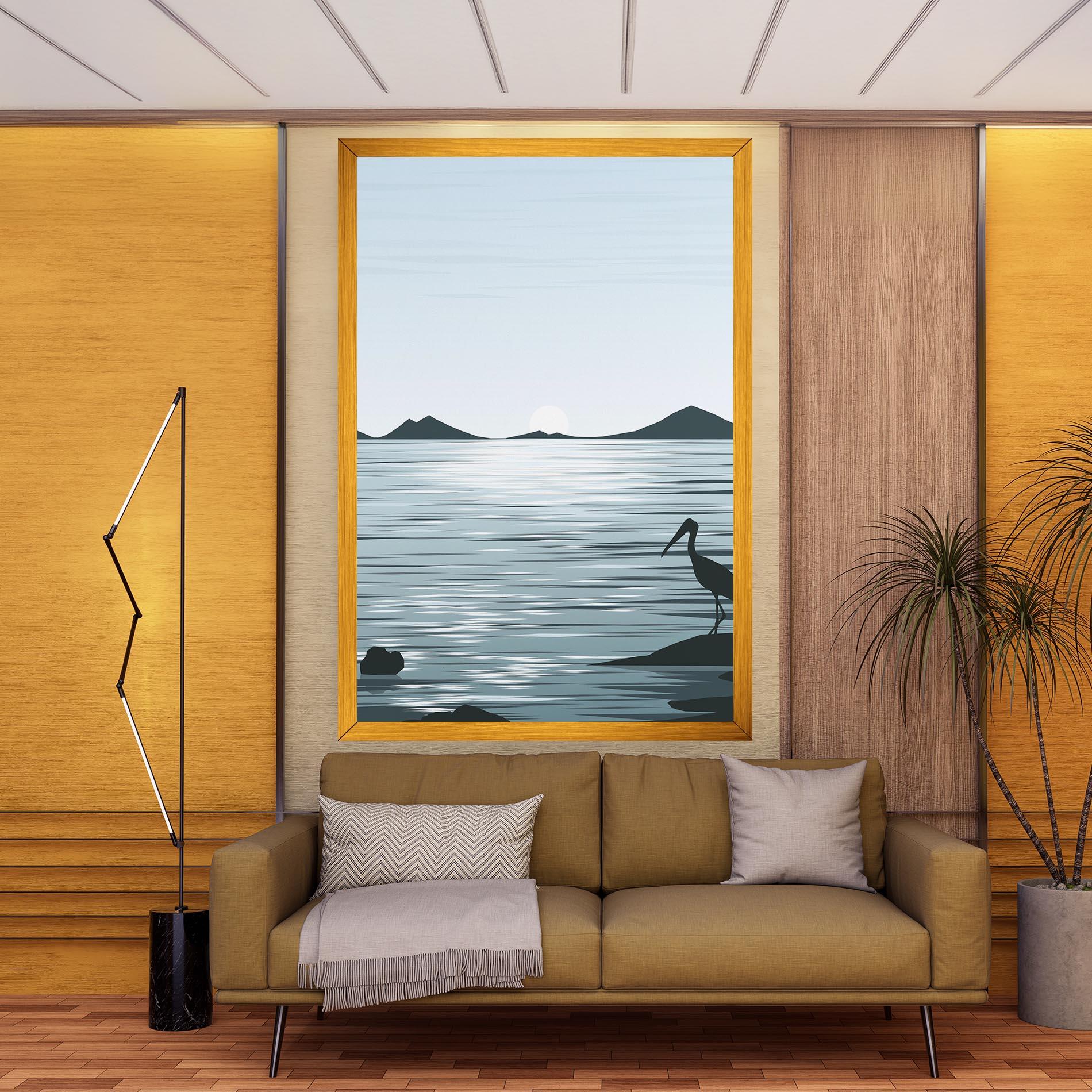 Vászonkép Sparkling_lake_view mockup 9