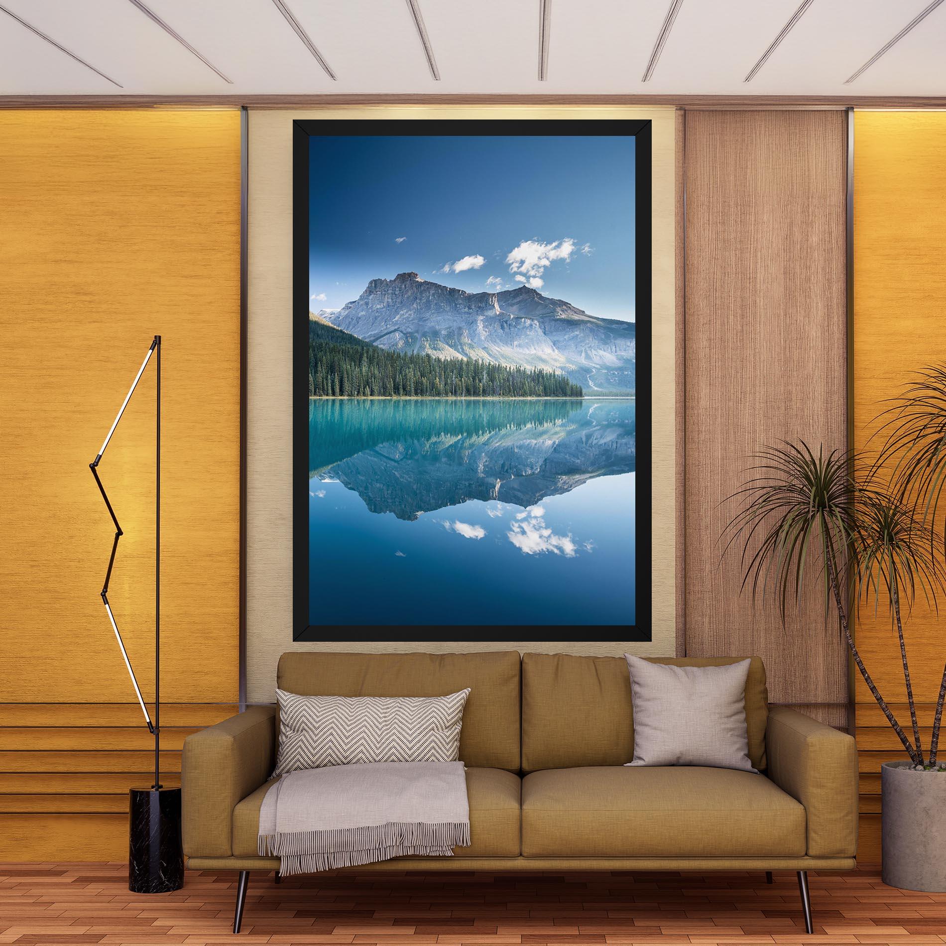 Vászonkép Blue Mountain Lake mockup 9