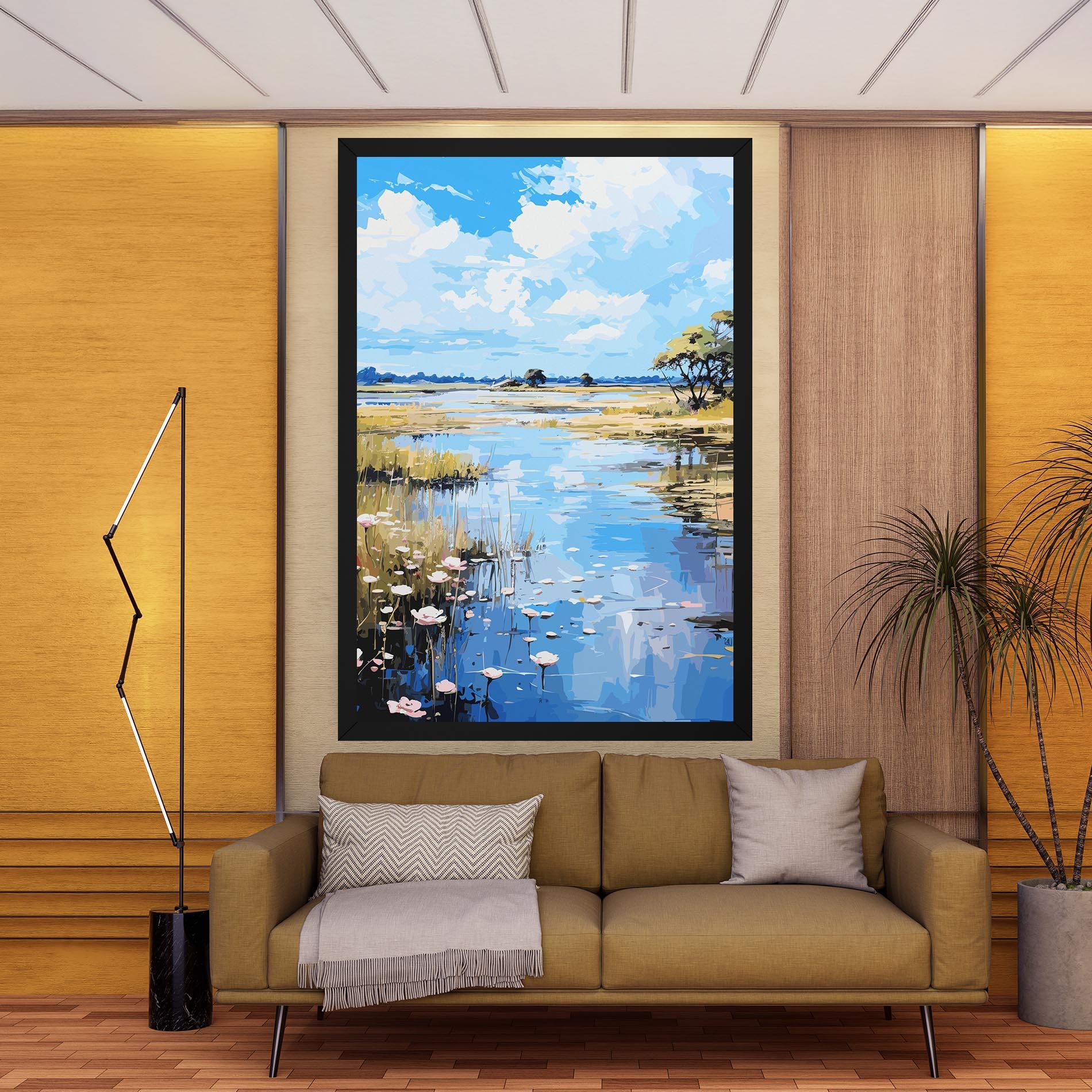 Vászonkép Riverside Flowers mockup 9